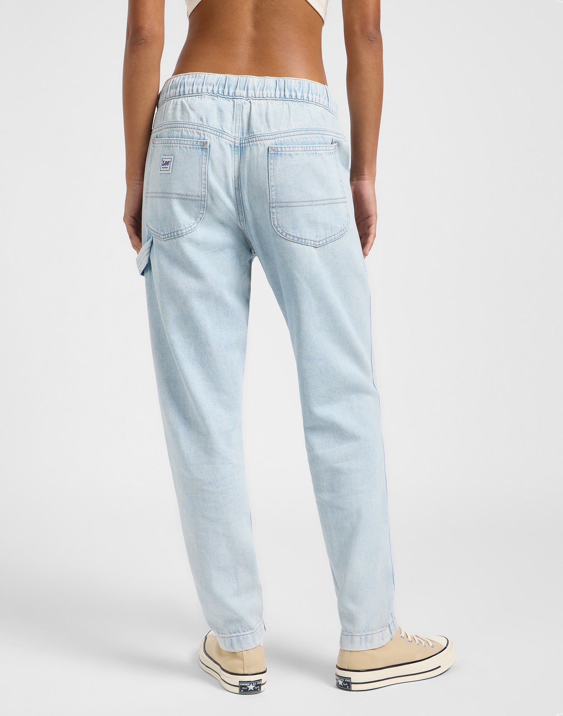 Drawstring Pull On in Bright Mist Jeans Lee