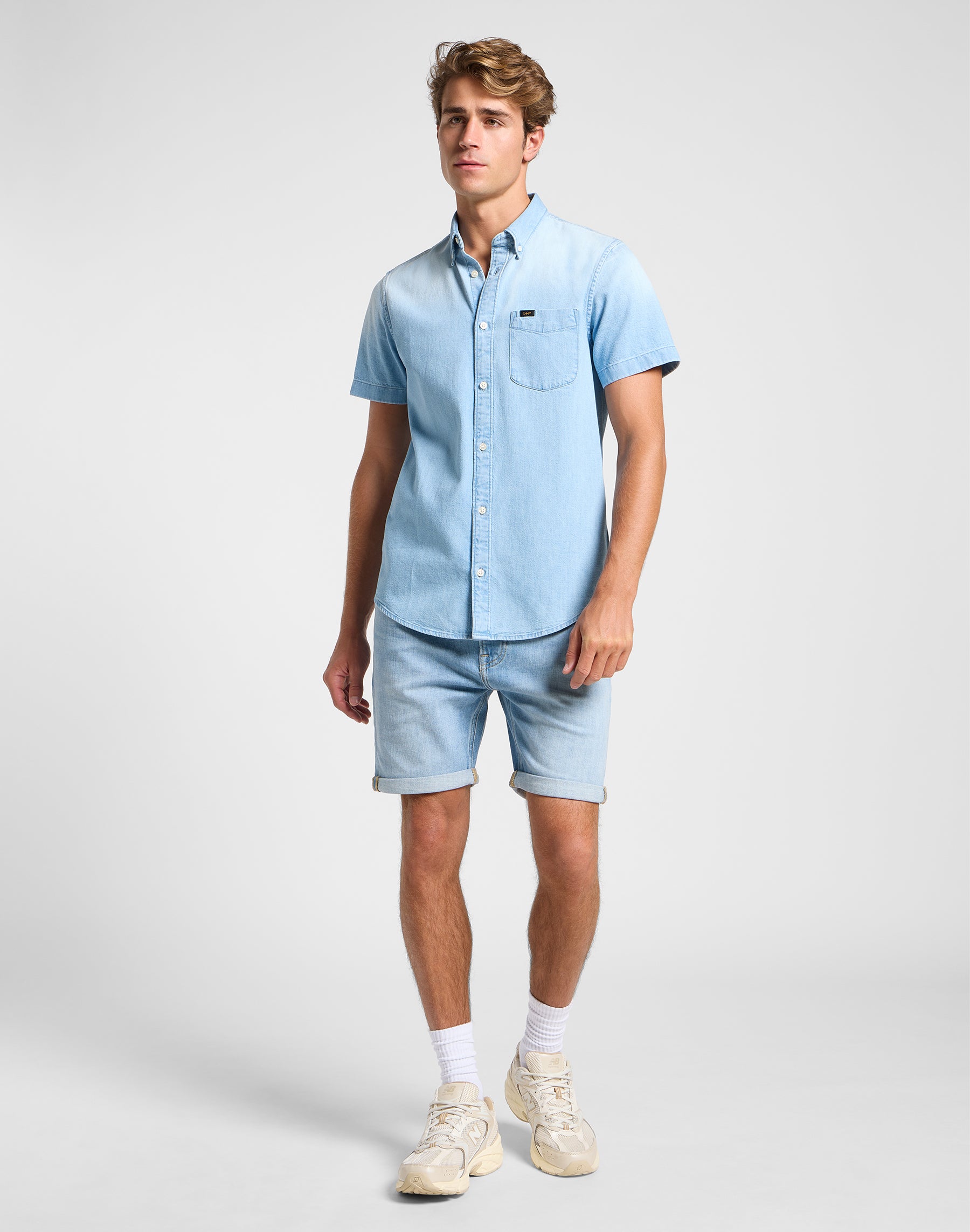 Lee Button Down Ss in Light Desert Wash Shirts Lee