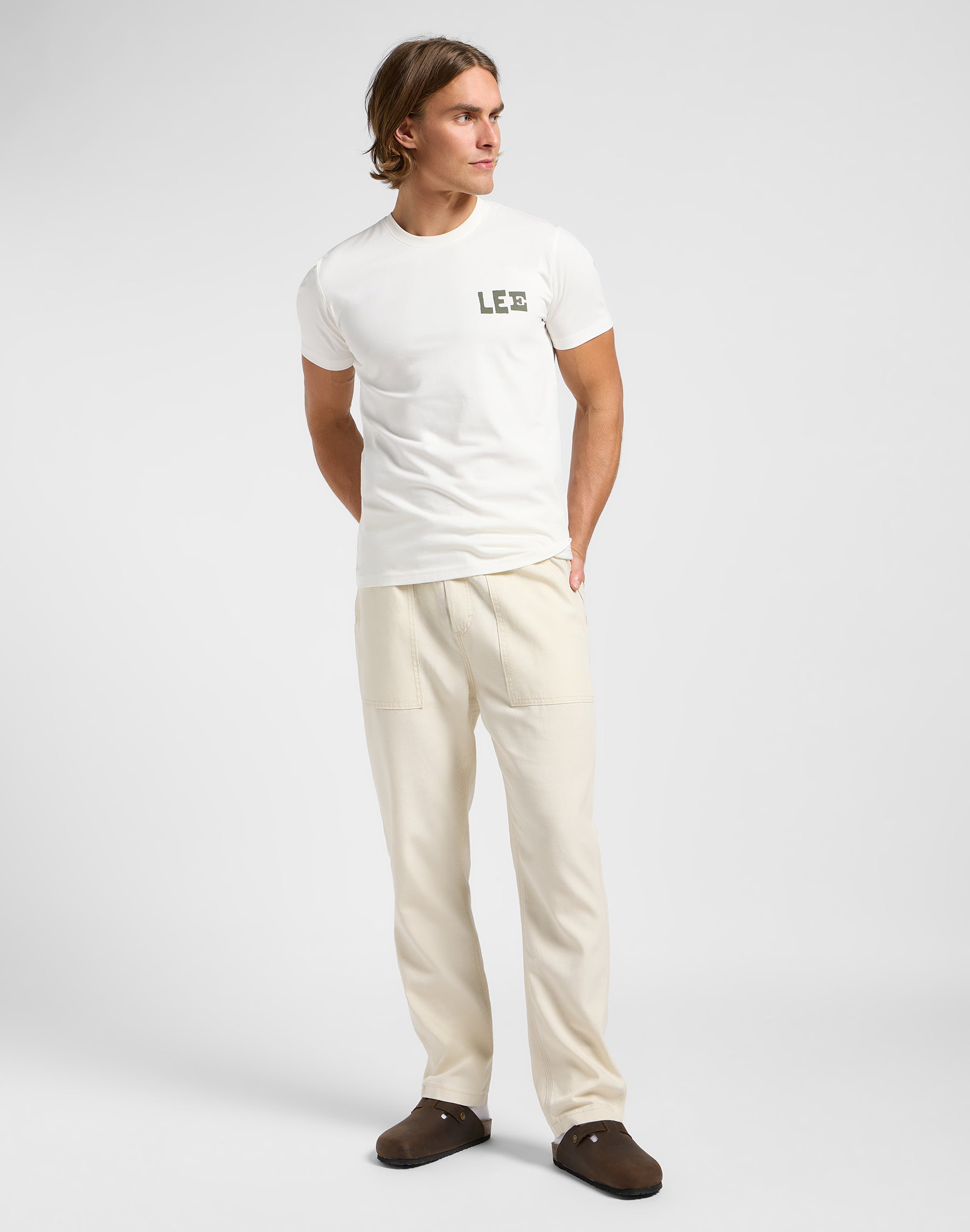 Utility Drawstring Pant in Soy Bean Pants Lee