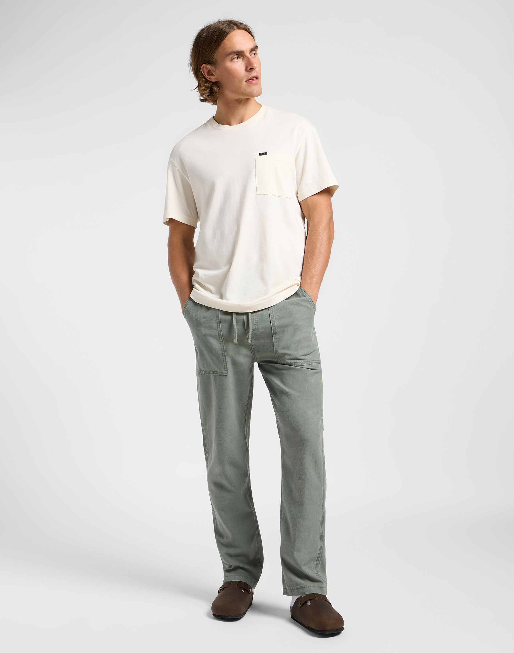 Utility Drawstring Pant in Olive Grove Pants Lee