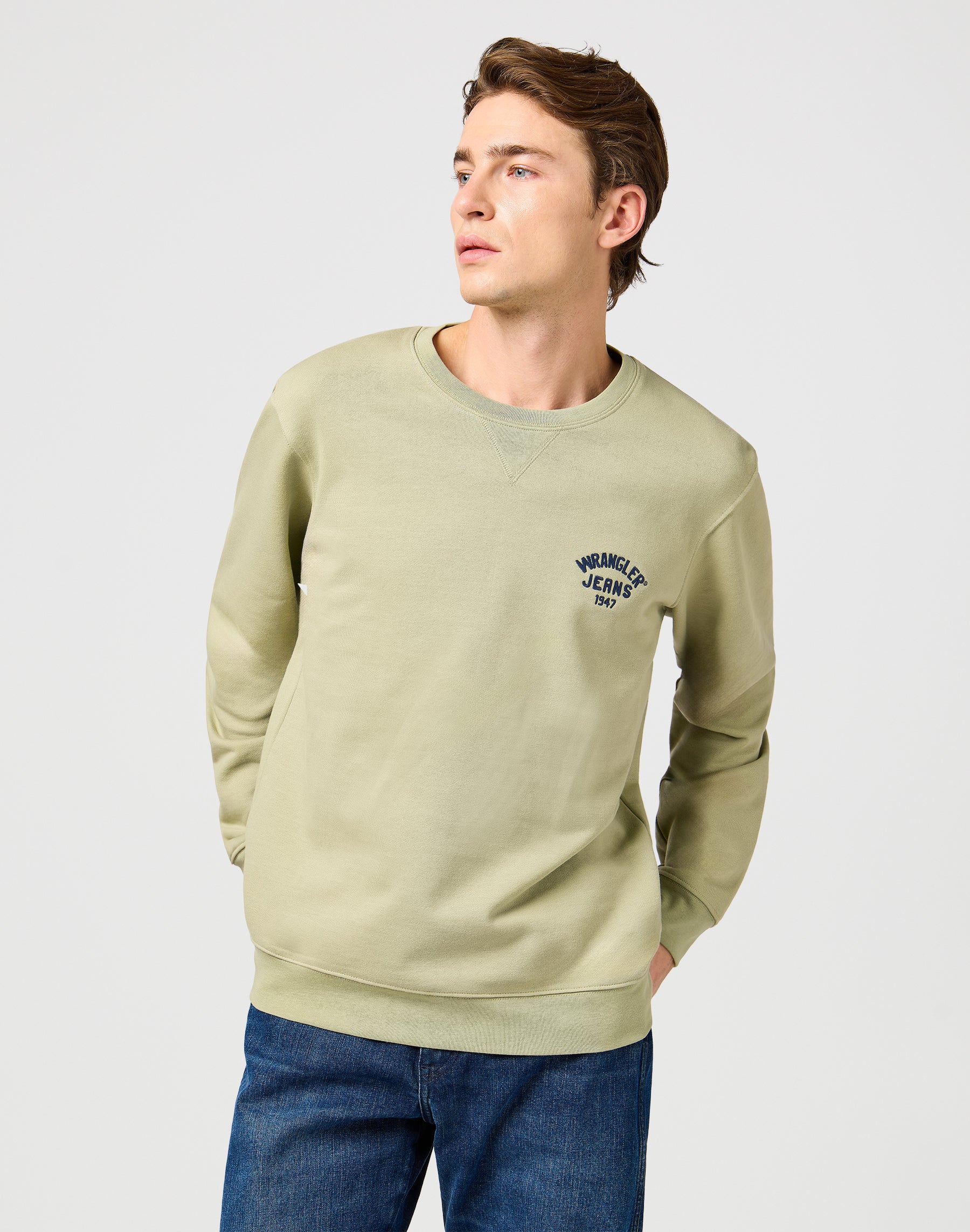 Small Logo Crew in Tea Sweatshirts Wrangler