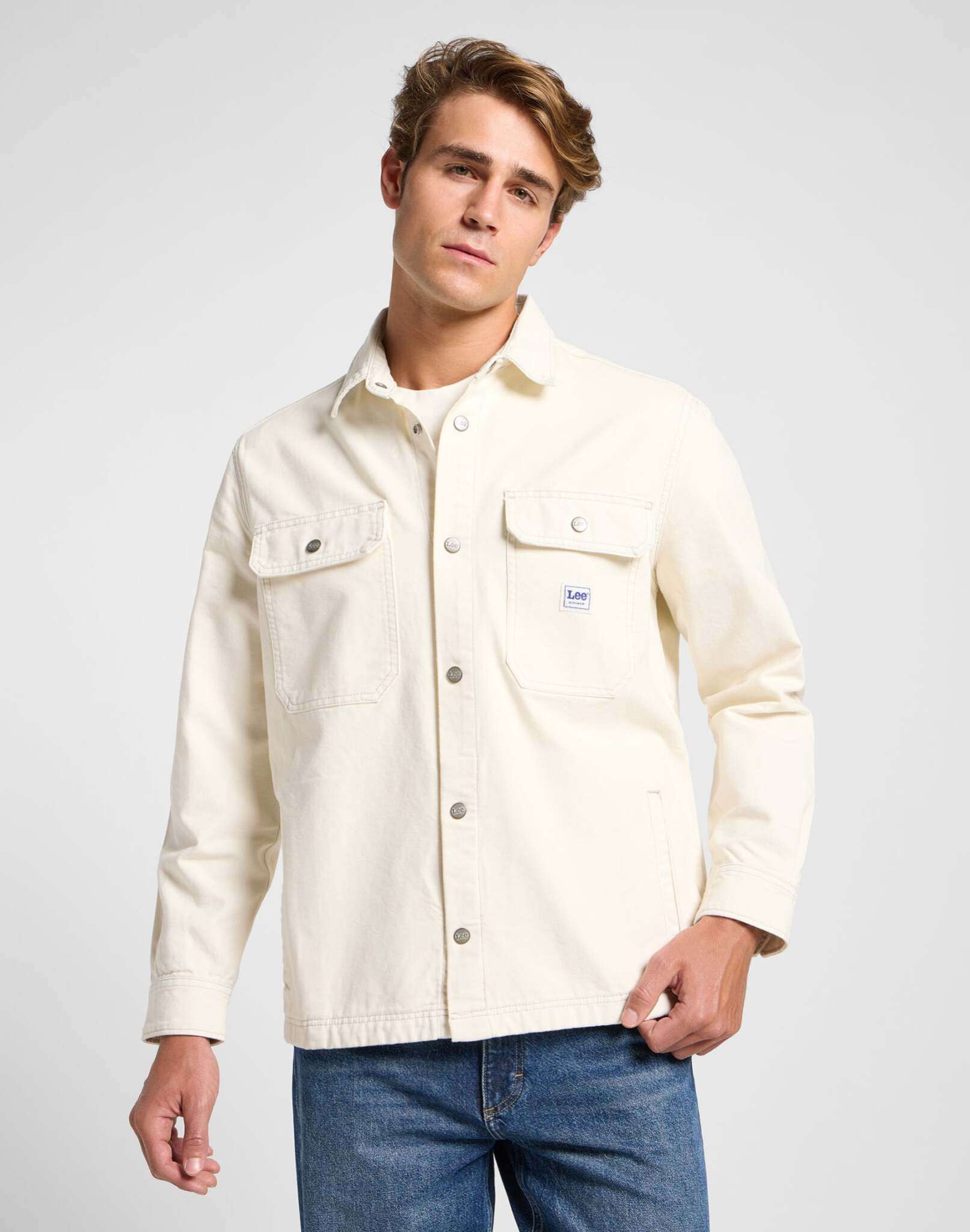 Workwear overshirt in ecru shirts Lee
