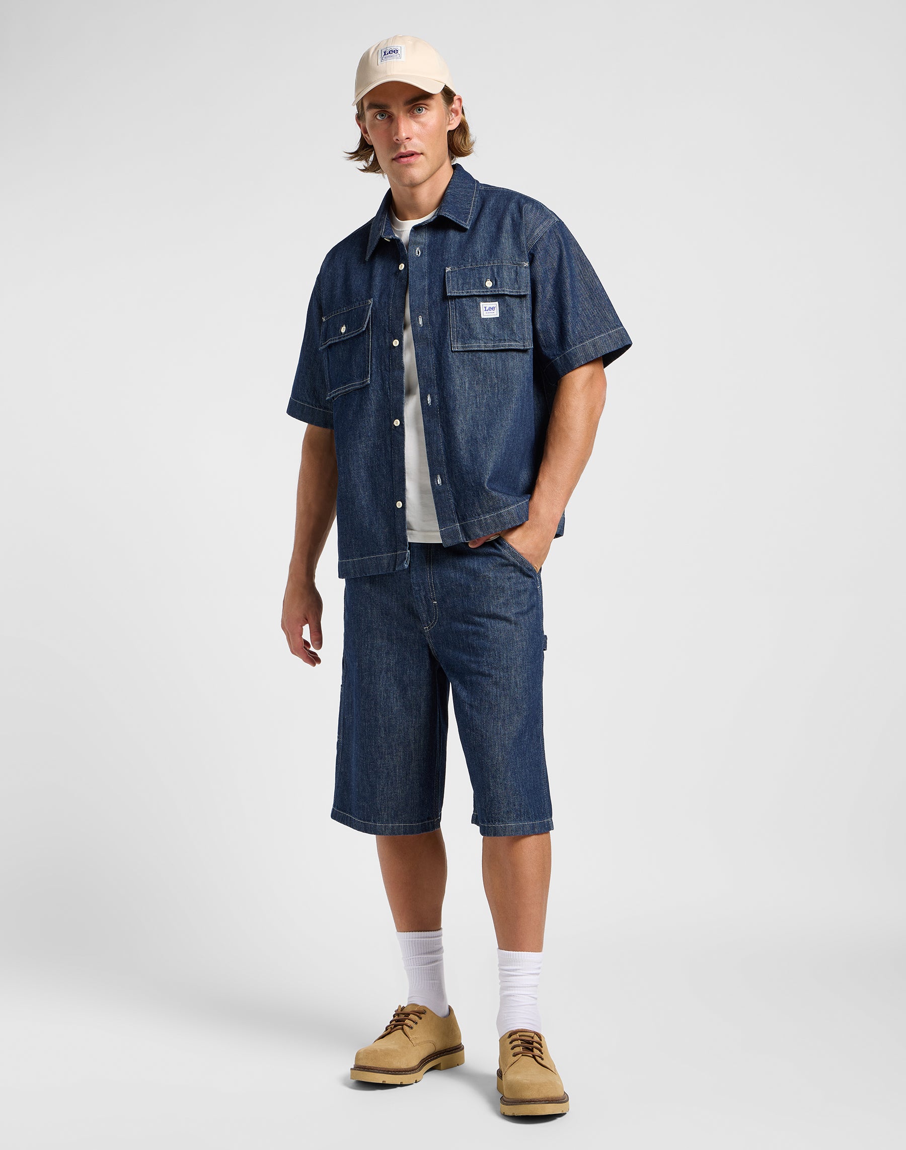 Shortsleeve Workwear Shirt in Rinse Wash Shirts Lee