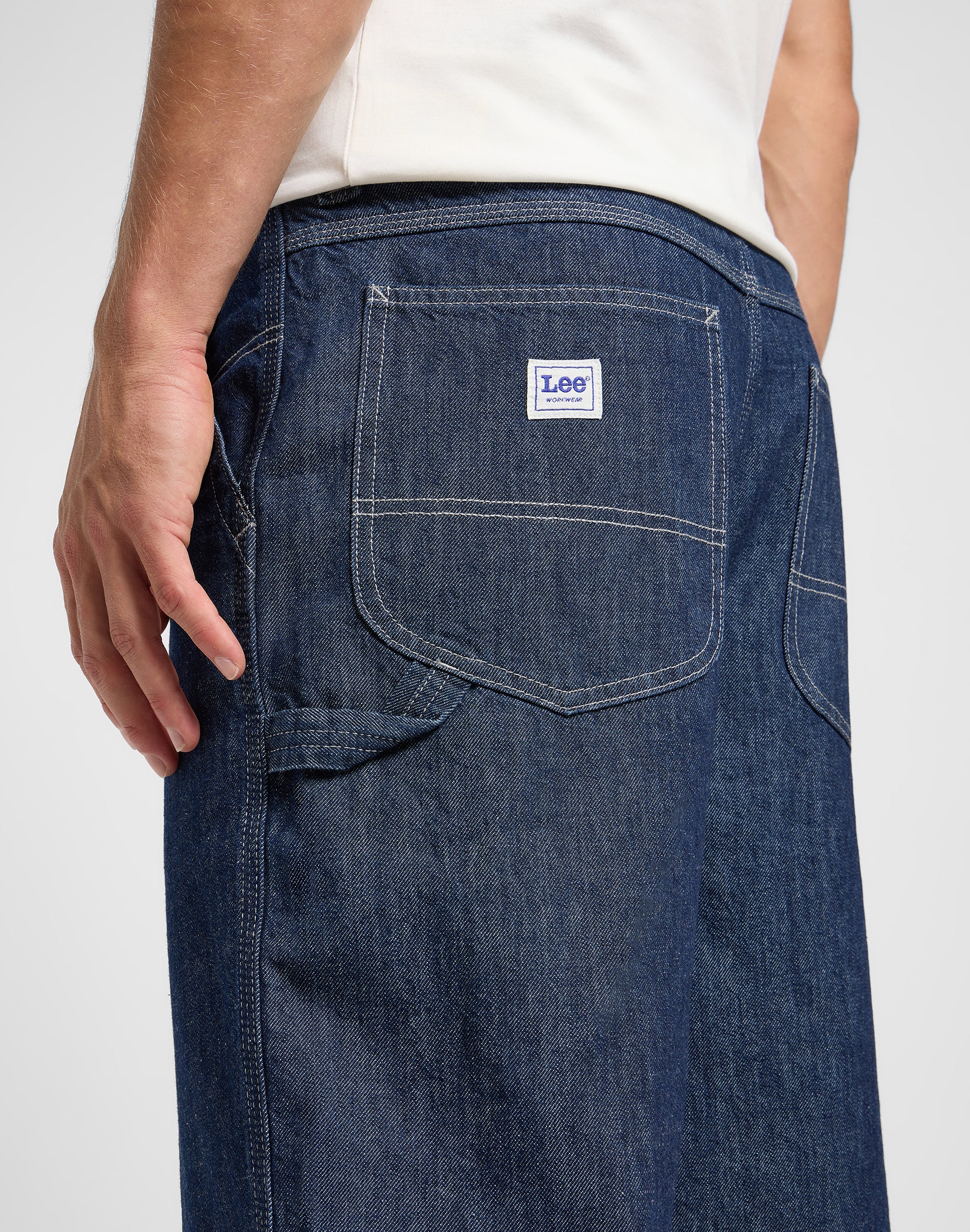 Carpenter skater short in rinse denim shorts Lee