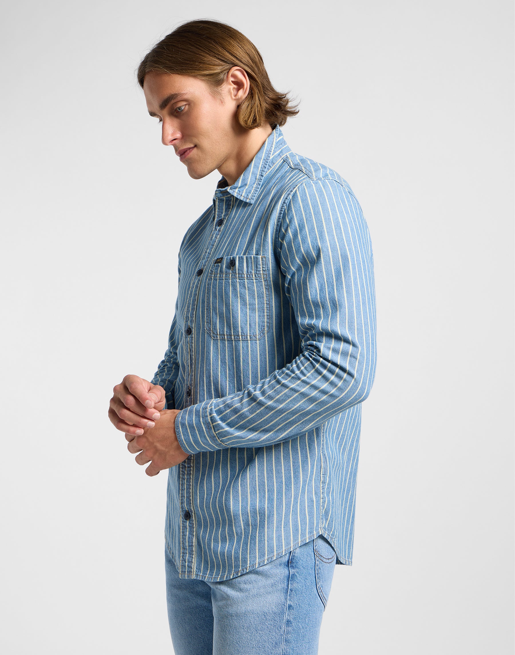 Leesure Shirt in Indigo Dobby Shirts Lee