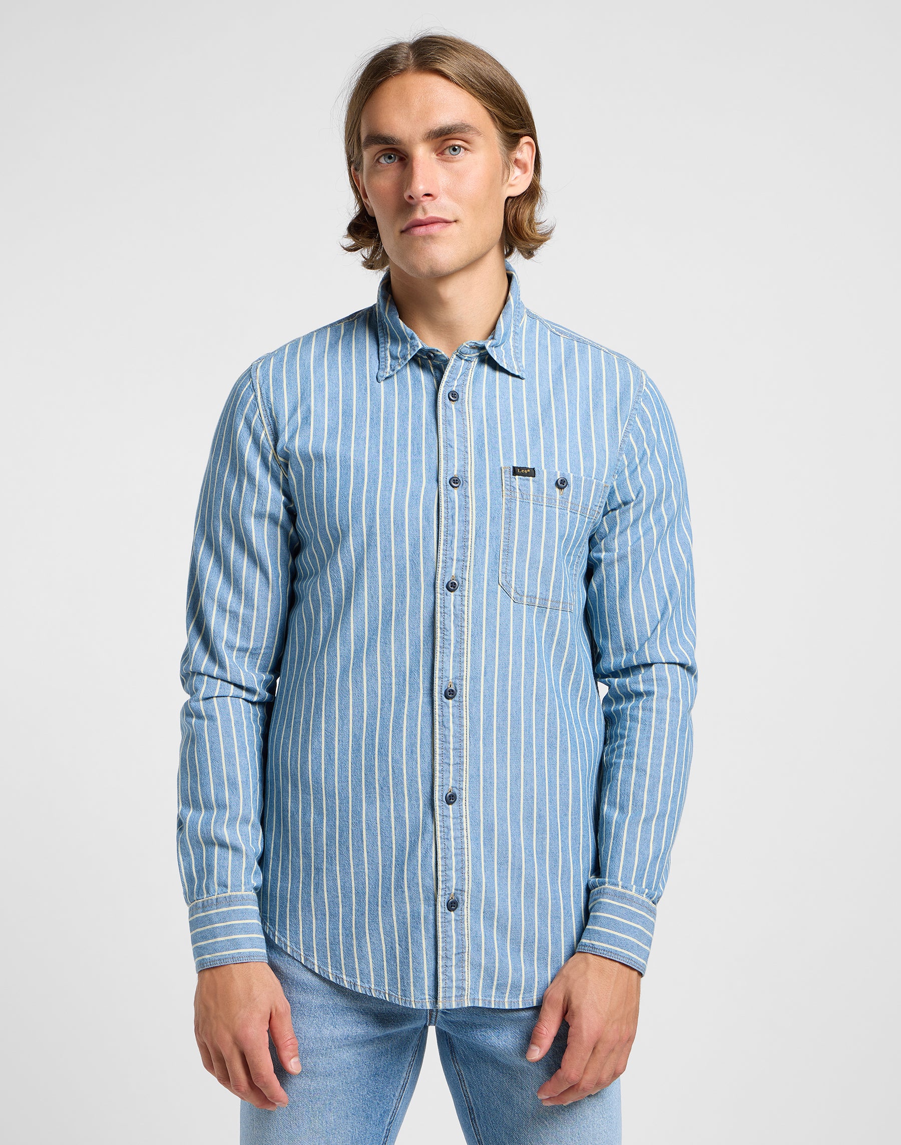 Leesure Shirt in Indigo Dobby Shirts Lee