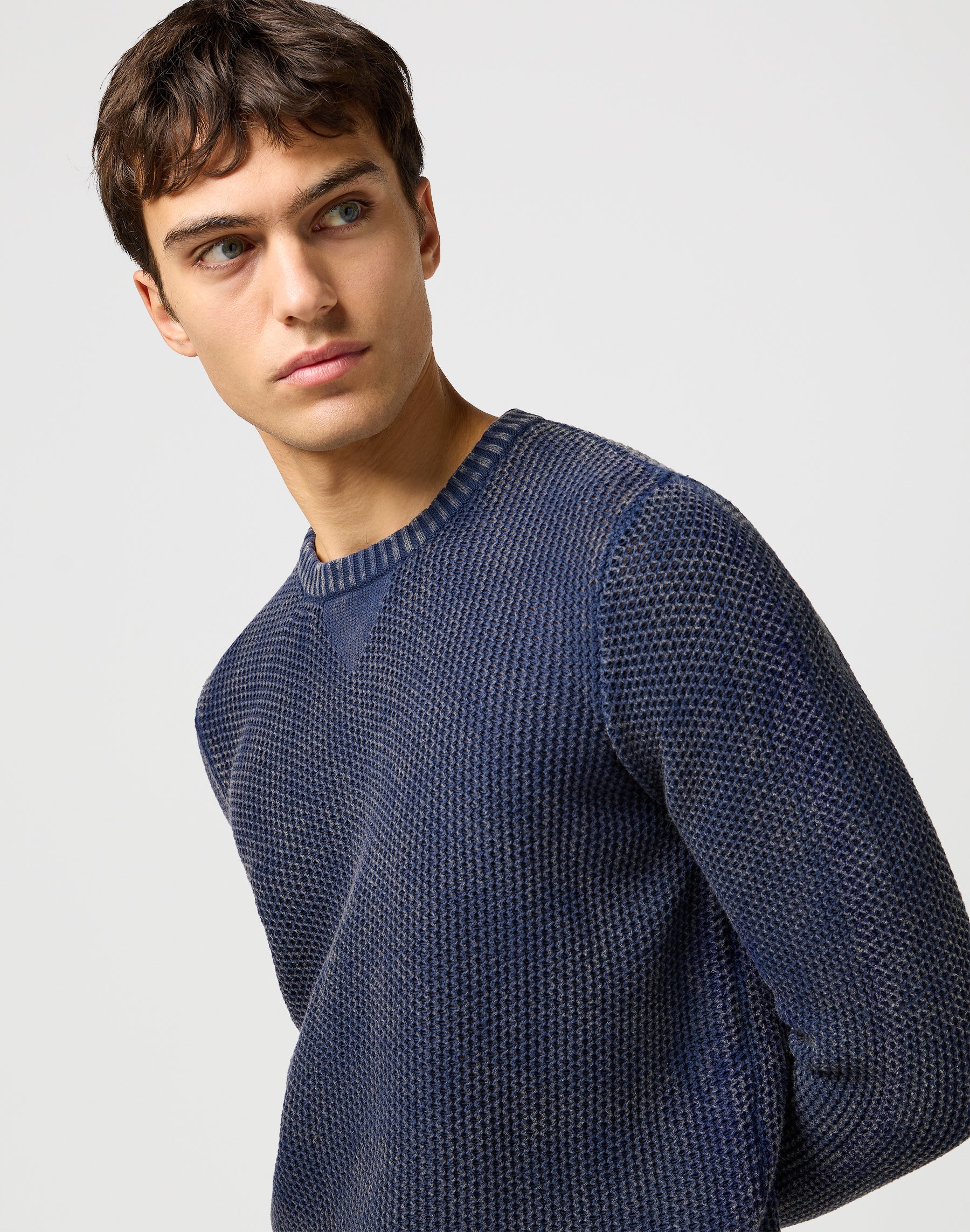 Crewneck Sweater in Navy Sweater Wrangler