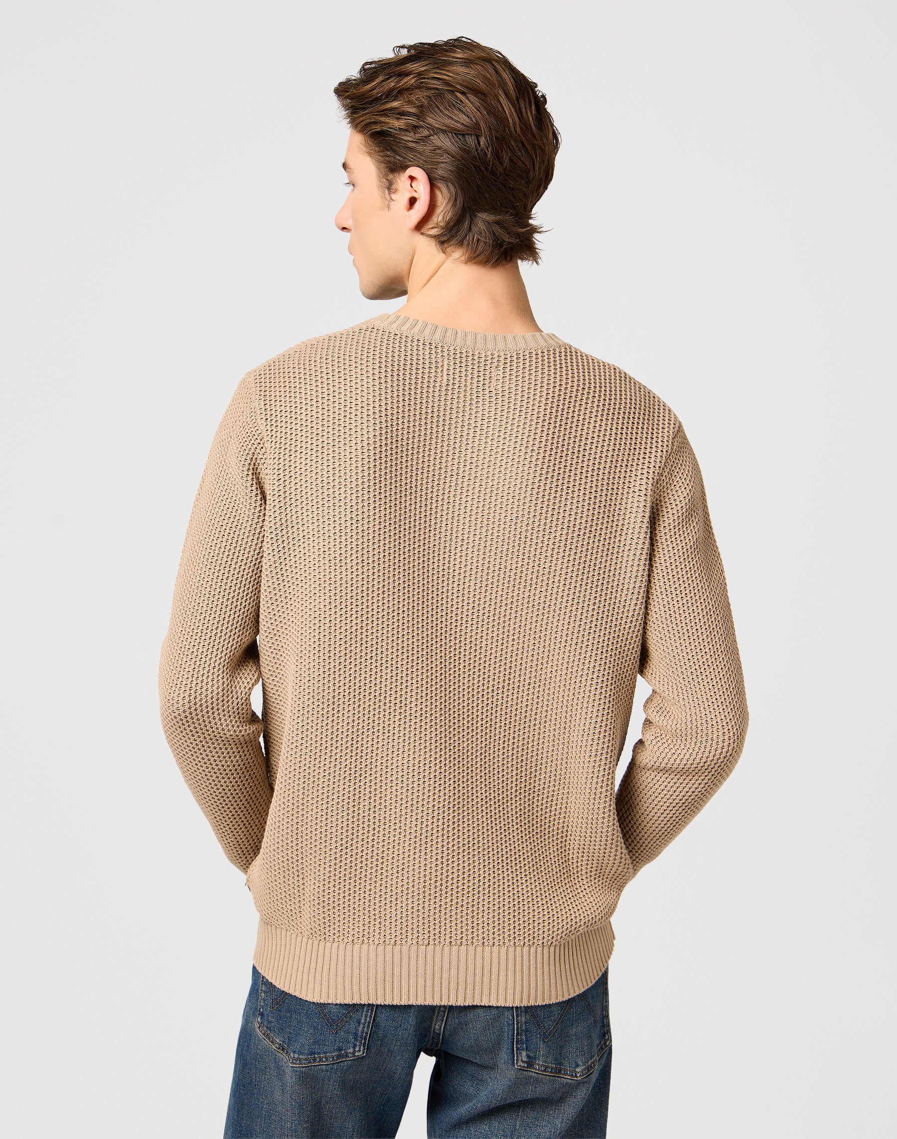 Crewneck Sweater in Timberwolf Pullover Wrangler