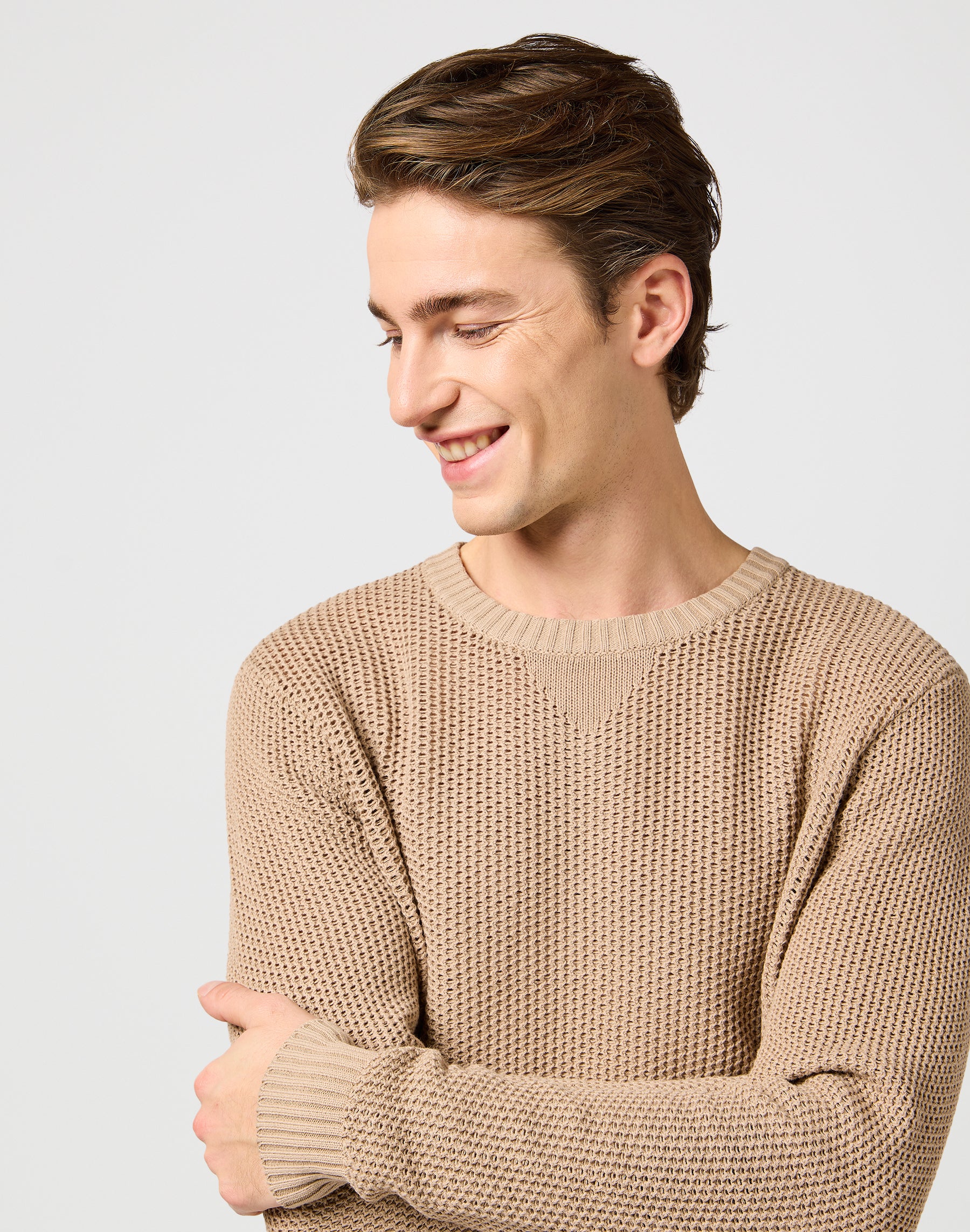 Crewneck Sweater in Timberwolf Pullover Wrangler