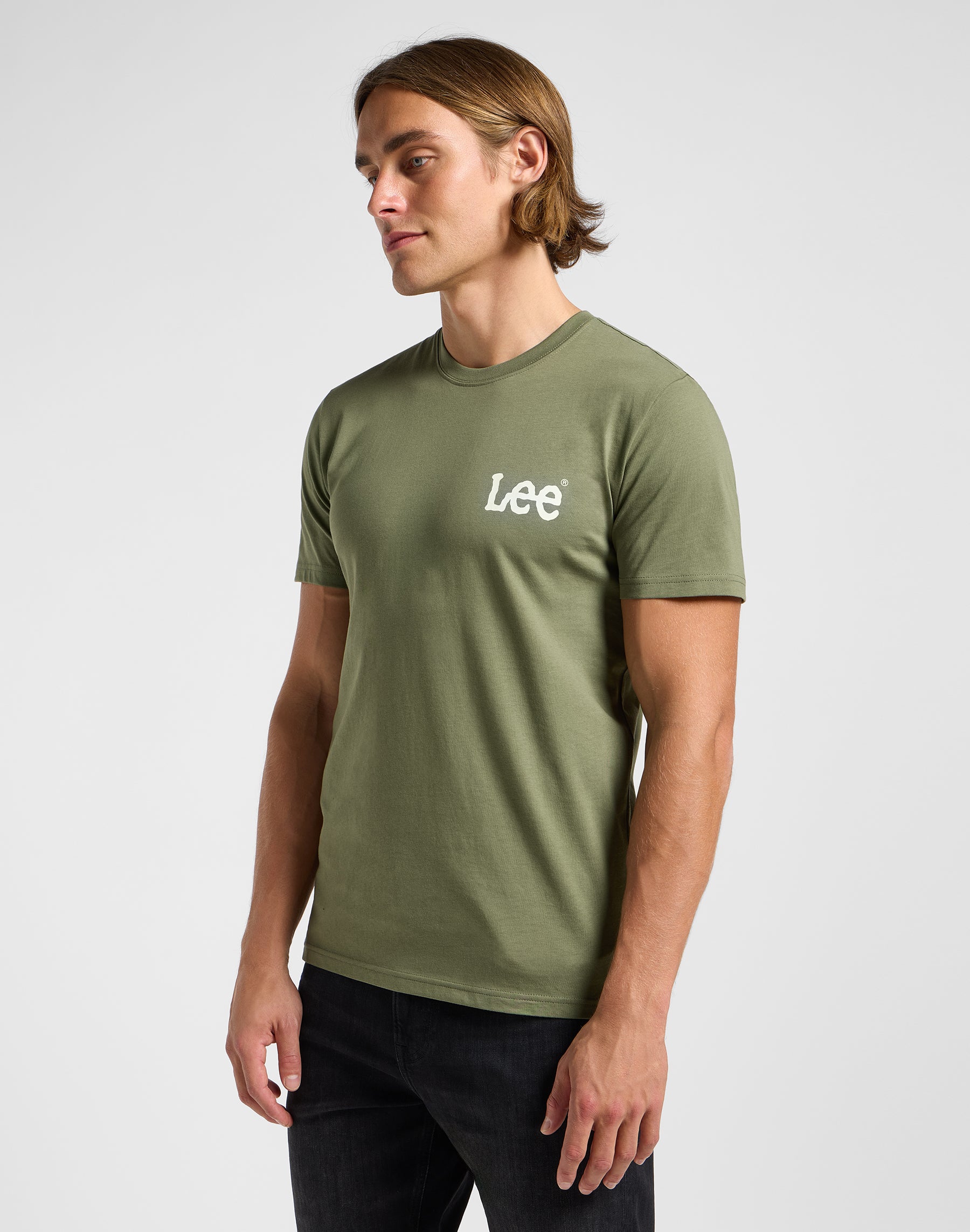 Medium Wobbly Lee Tee in Olive Grove T-Shirts Lee