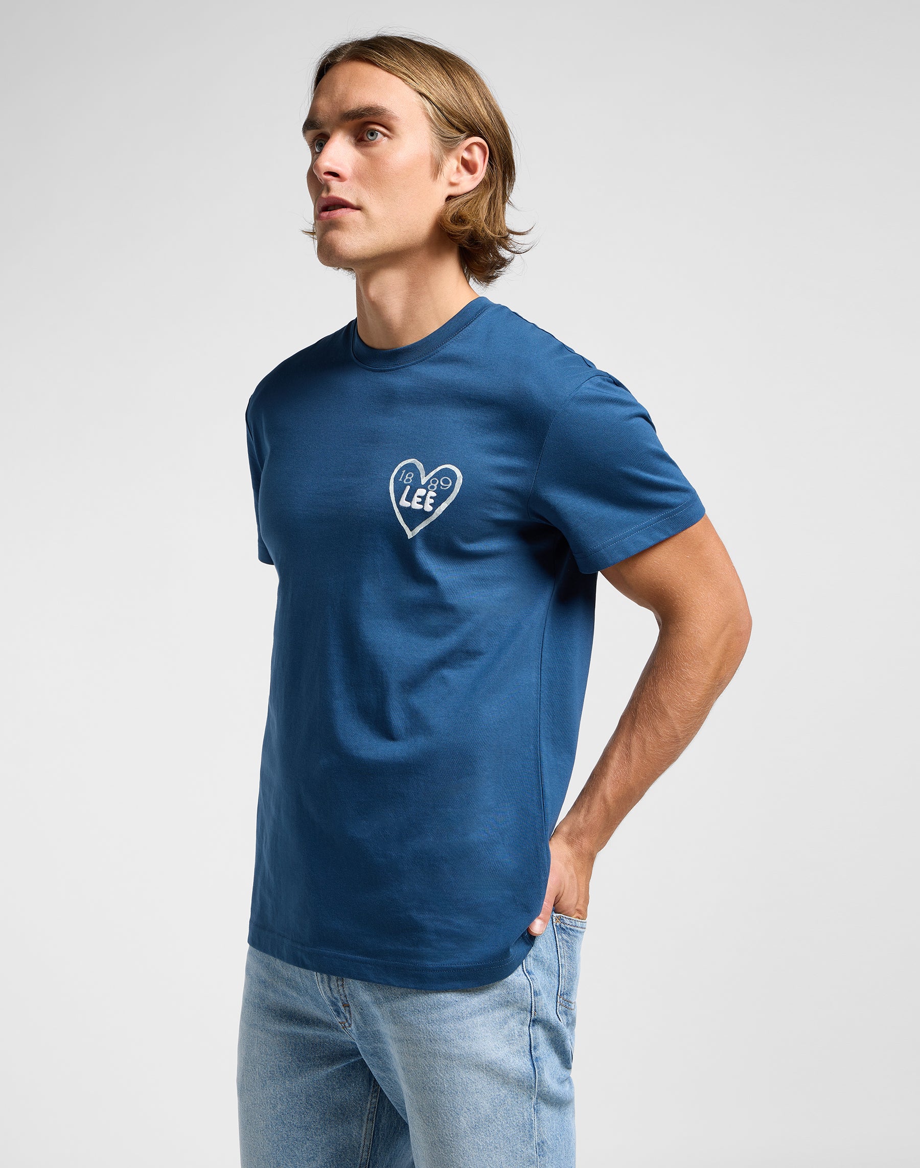 Relaxed Graphic Tee in Orion Blue T-Shirts Lee