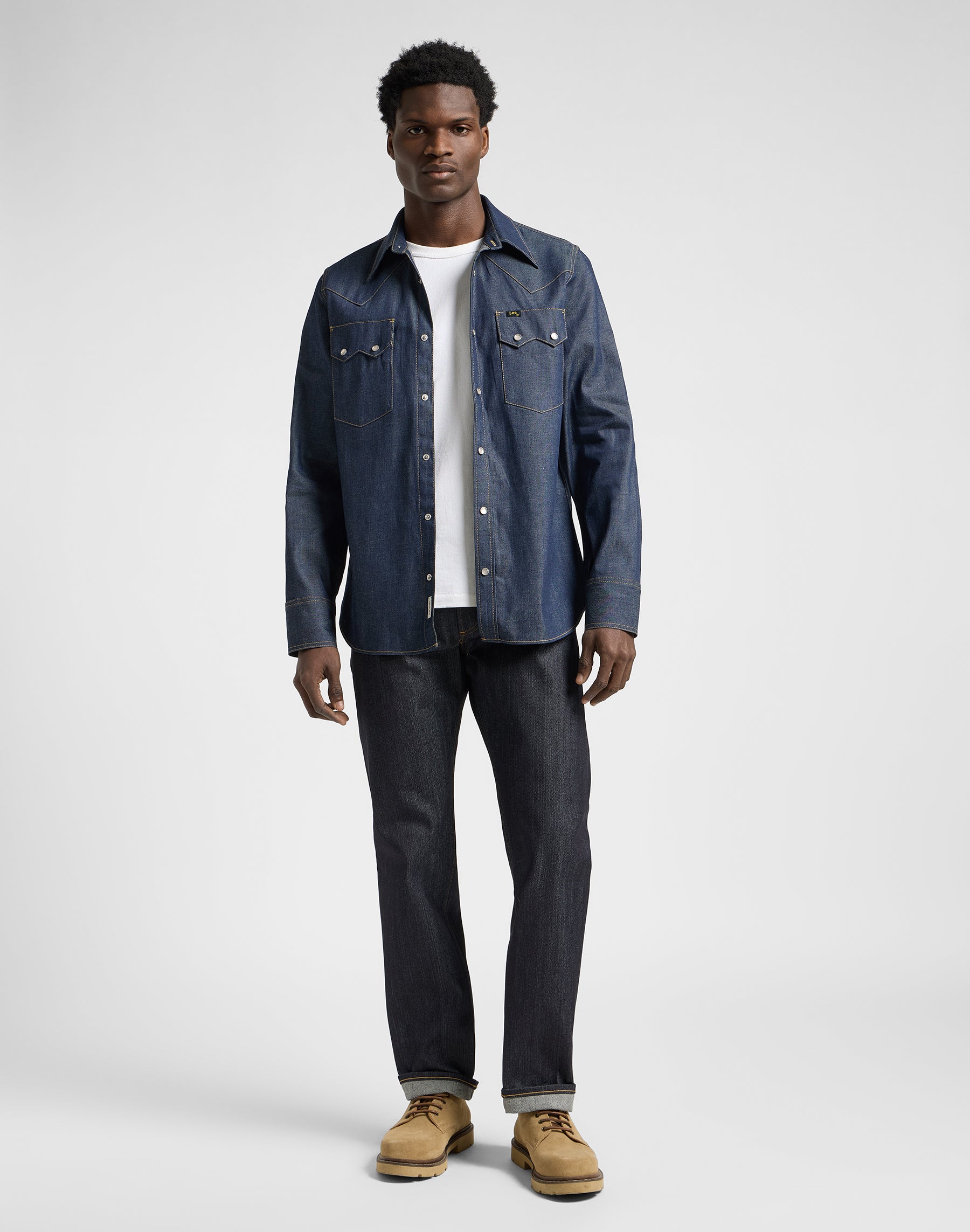 101 50S Western Shirt in Dry Blue Shirts Lee