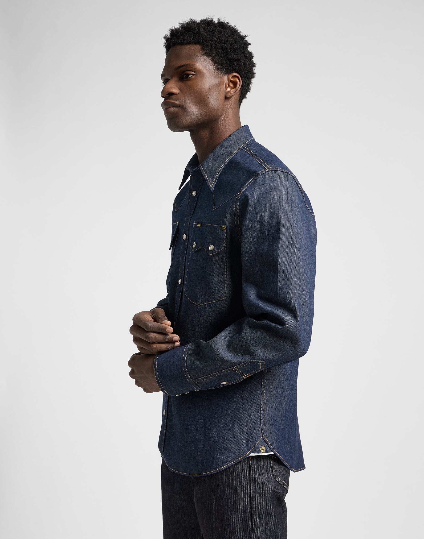 101 50S Western Shirt in Dry Blue Shirts Lee