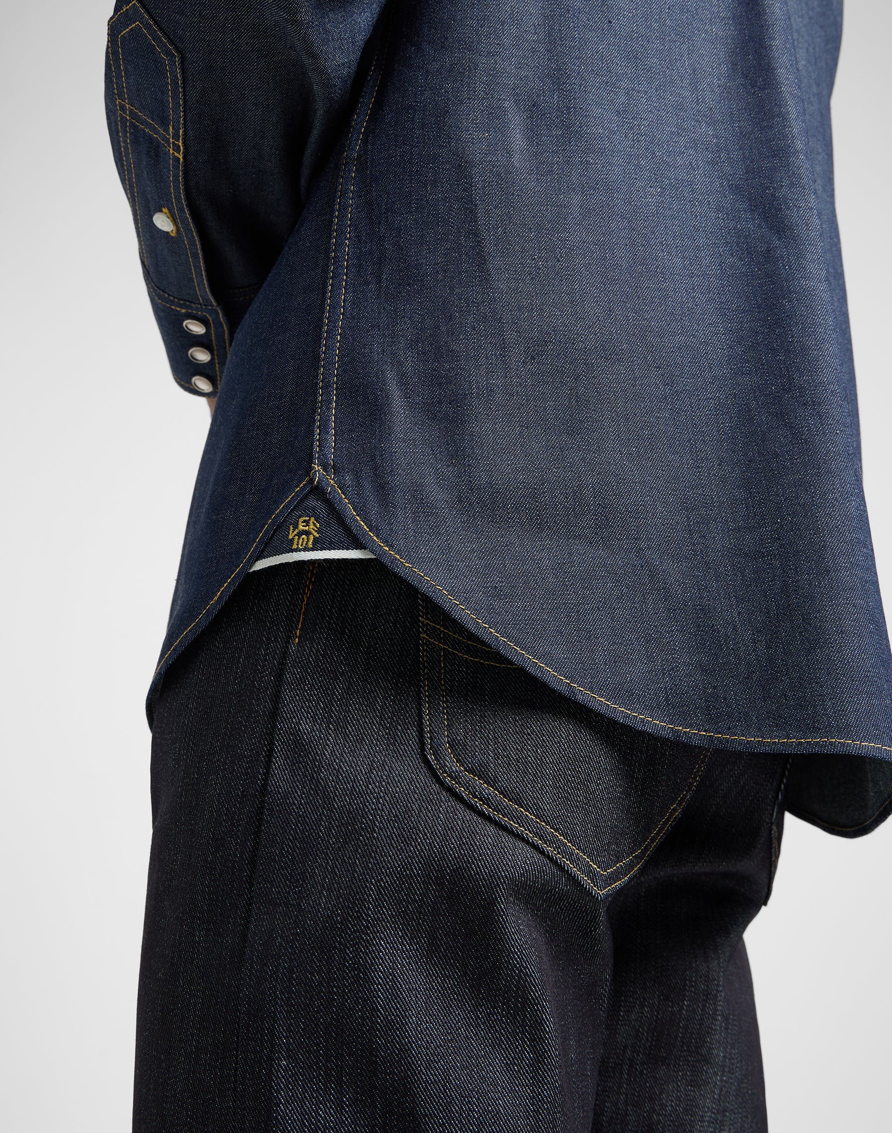 101 50S Western Shirt in Dry Blue Shirts Lee