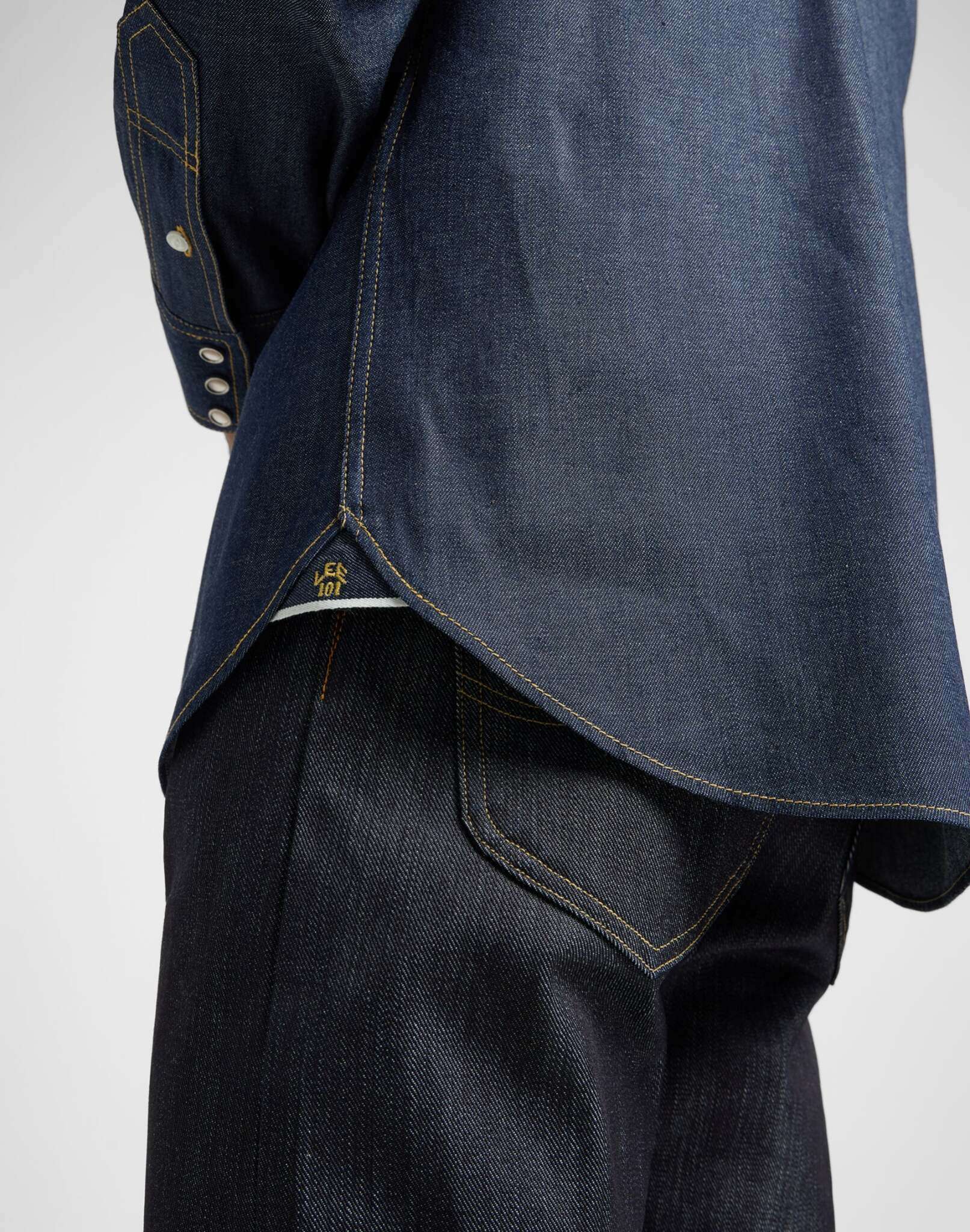 101 50S Western Shirt in Dry Blue Shirts Lee