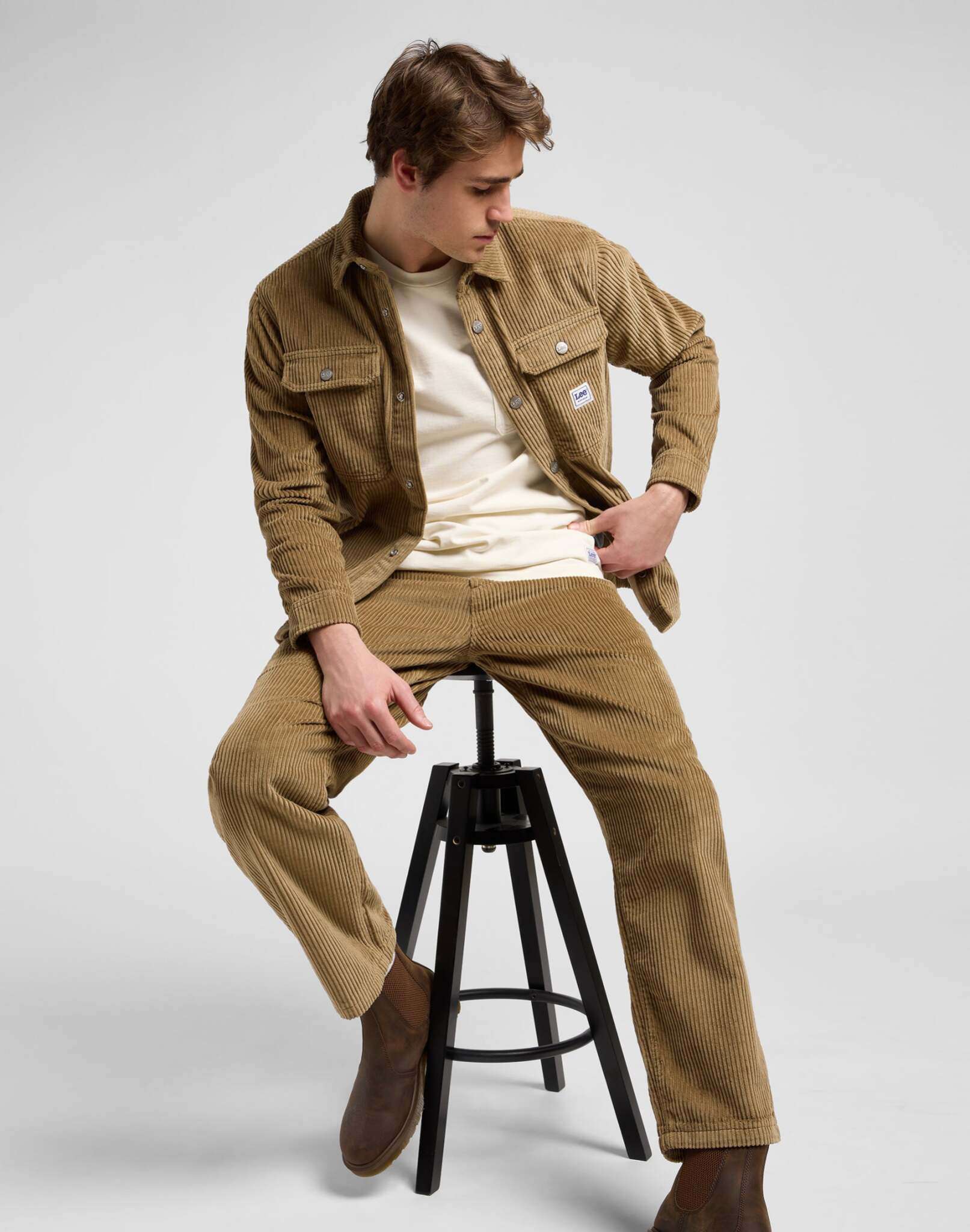Workwear Overshirt in Dark Khaki Shirts Lee