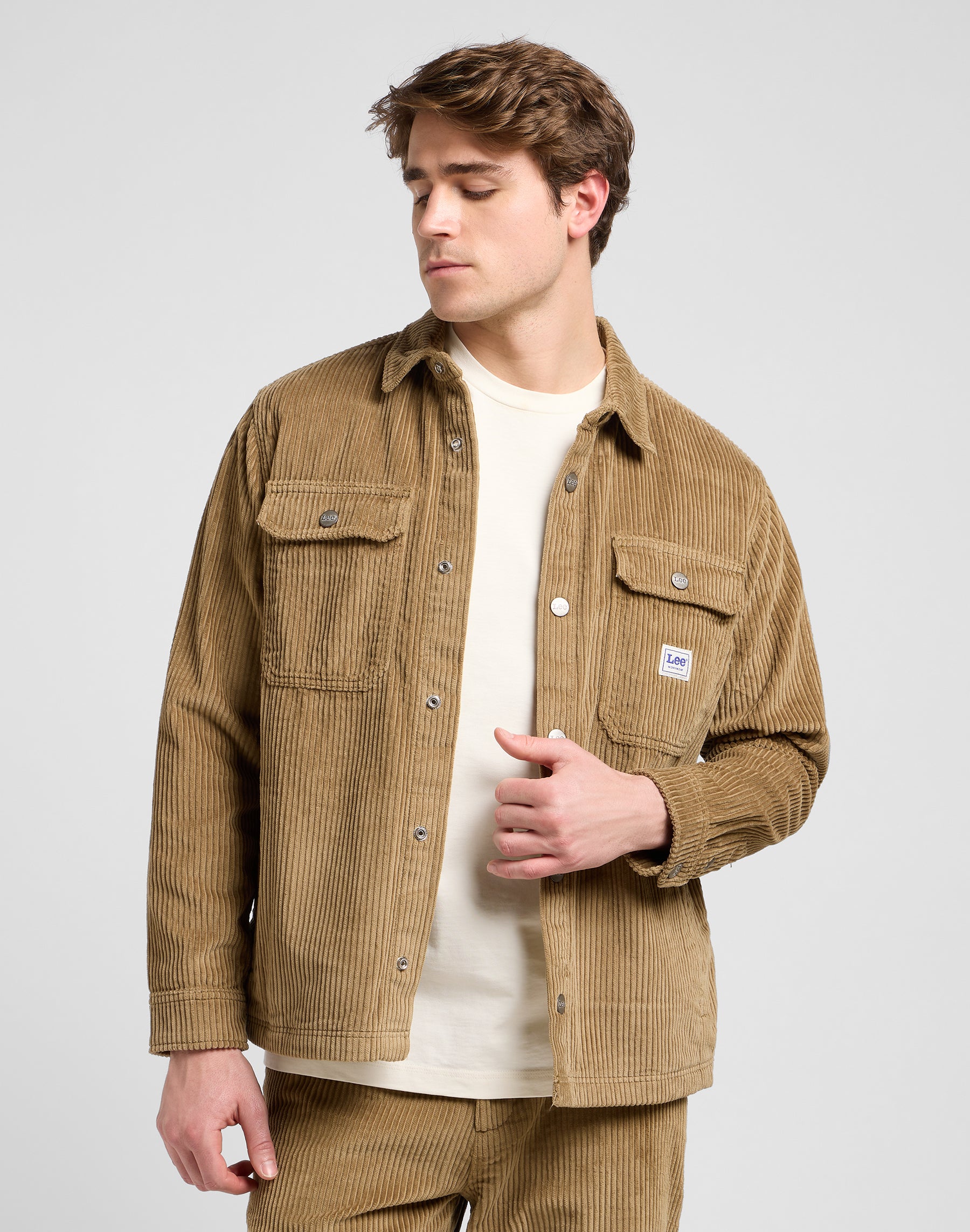 Workwear Overshirt in Dark Khaki Shirts Lee