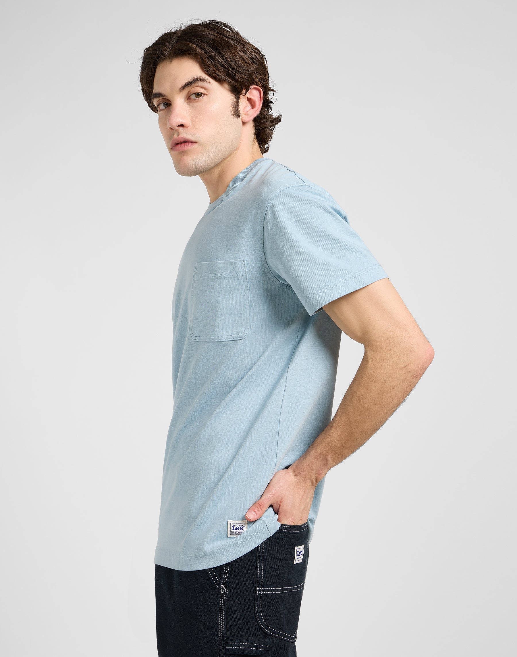 Ww Pckt Tee in Jet Stream Blue T-Shirts Lee