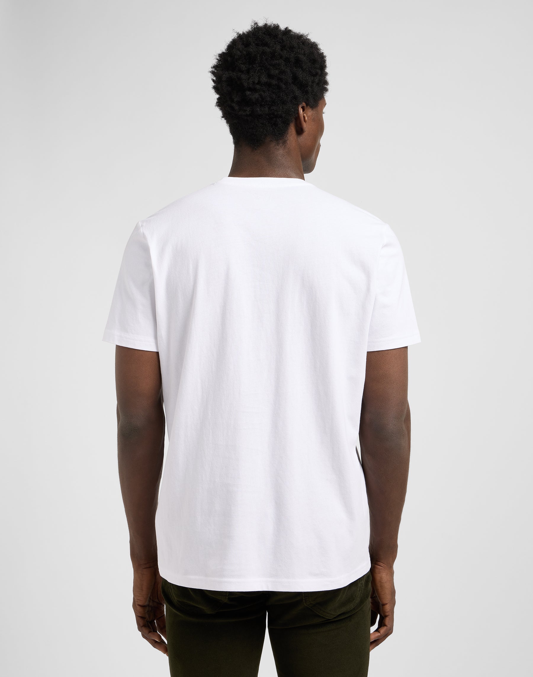 Ss Small Logo Tee in Bright White T-Shirts Lee