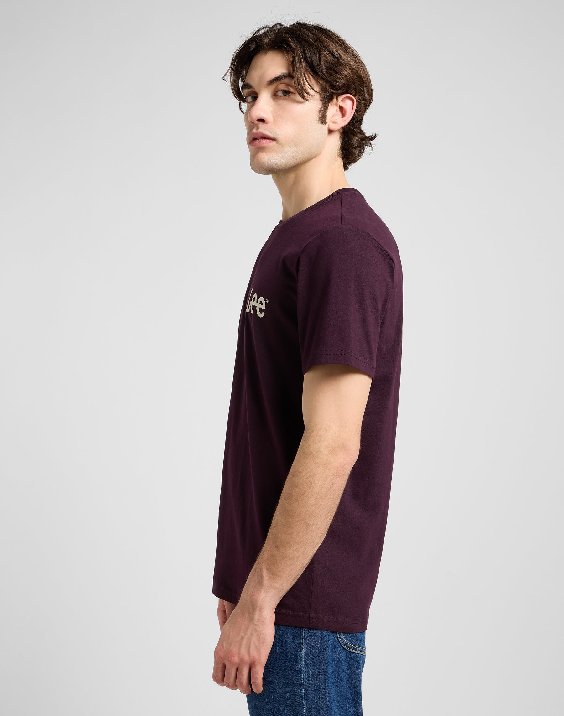 Medium Wobbly Lee Tee in Deep Wine T-Shirts Lee