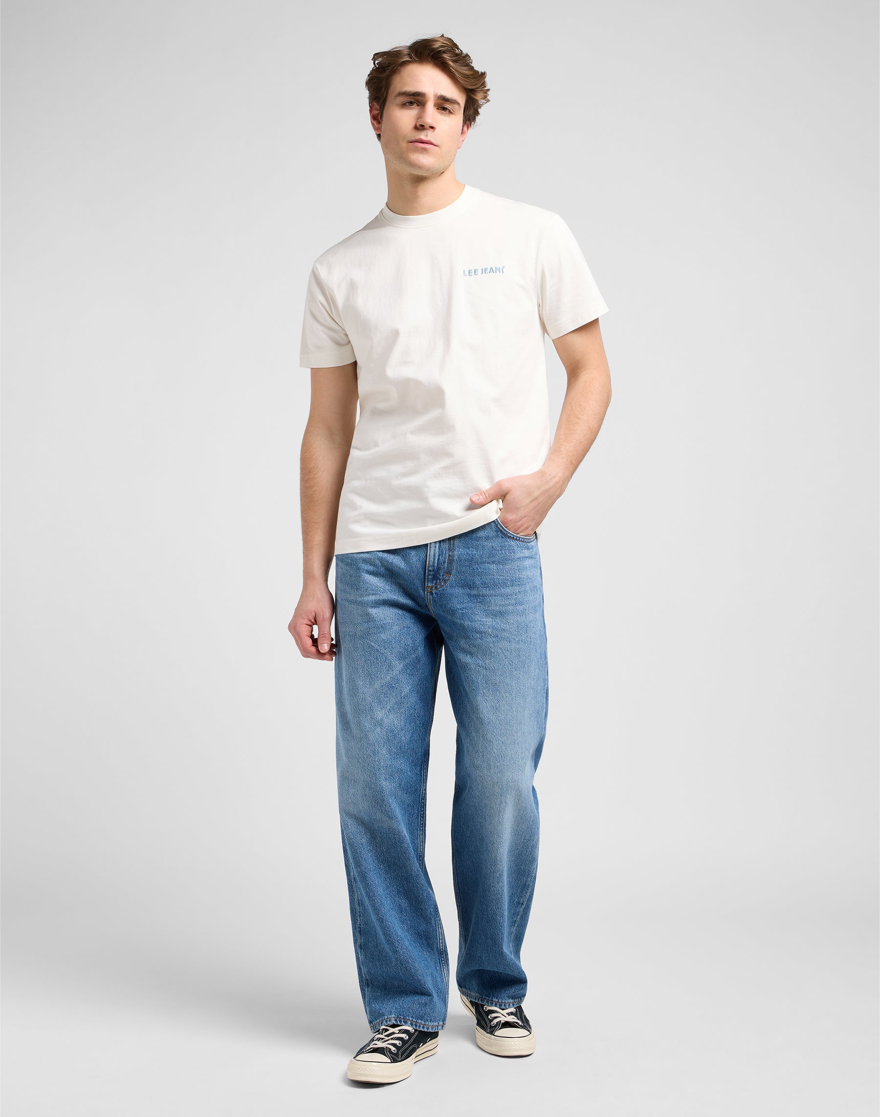 Ss Relaxed Graphic Tee in Ecru T-Shirts Lee