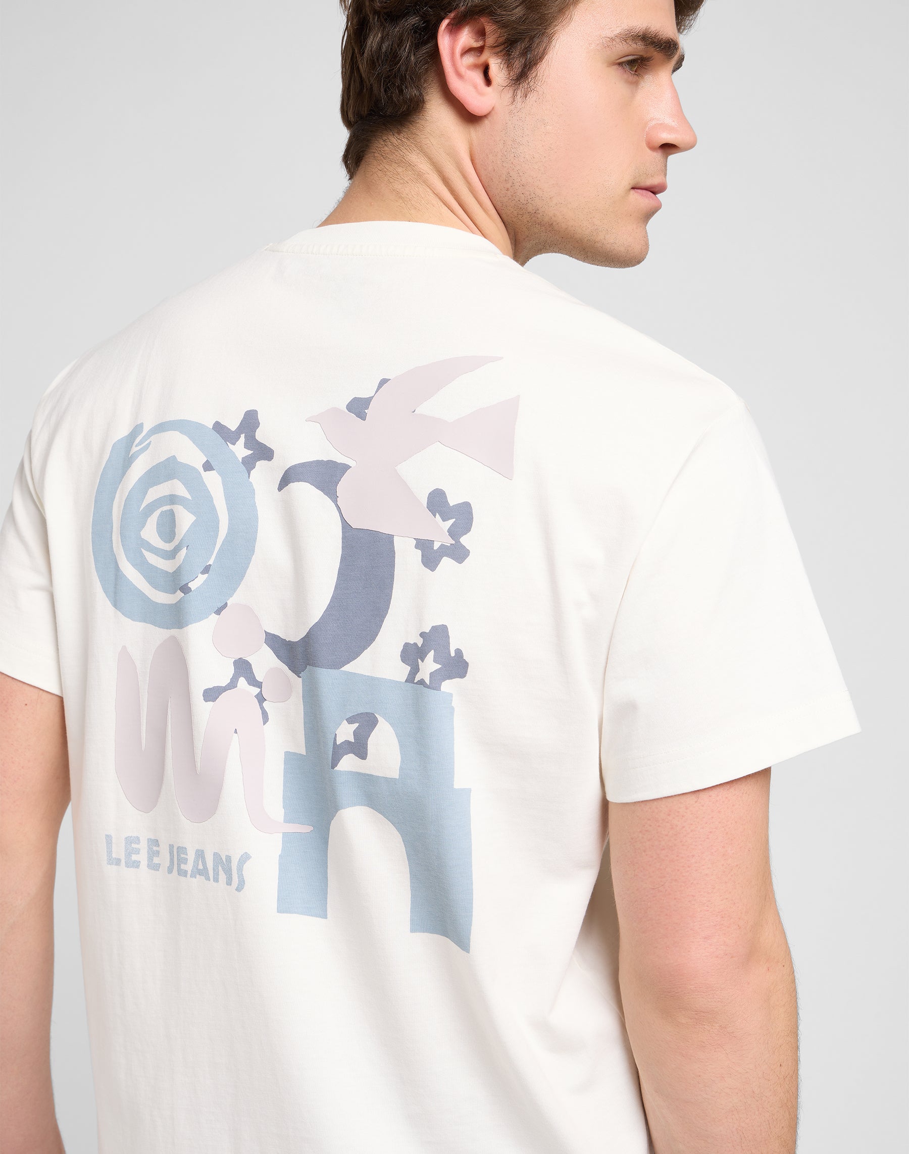 Ss Relaxed Graphic Tee in Ecru T-Shirts Lee