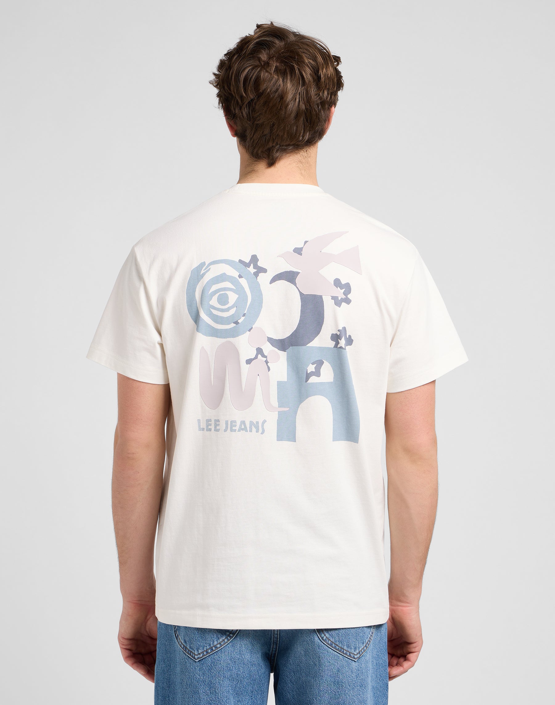 Ss Relaxed Graphic Tee in Ecru T-Shirts Lee