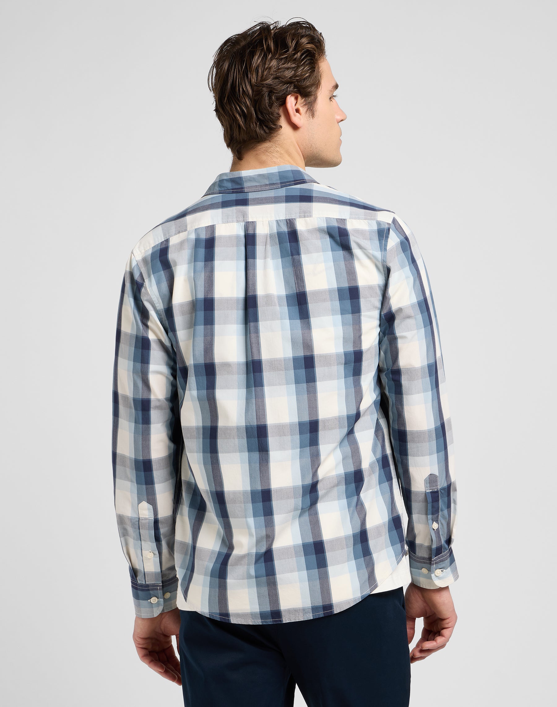 Lee Button Down in Vintage Blue Ombre Shirts Lee