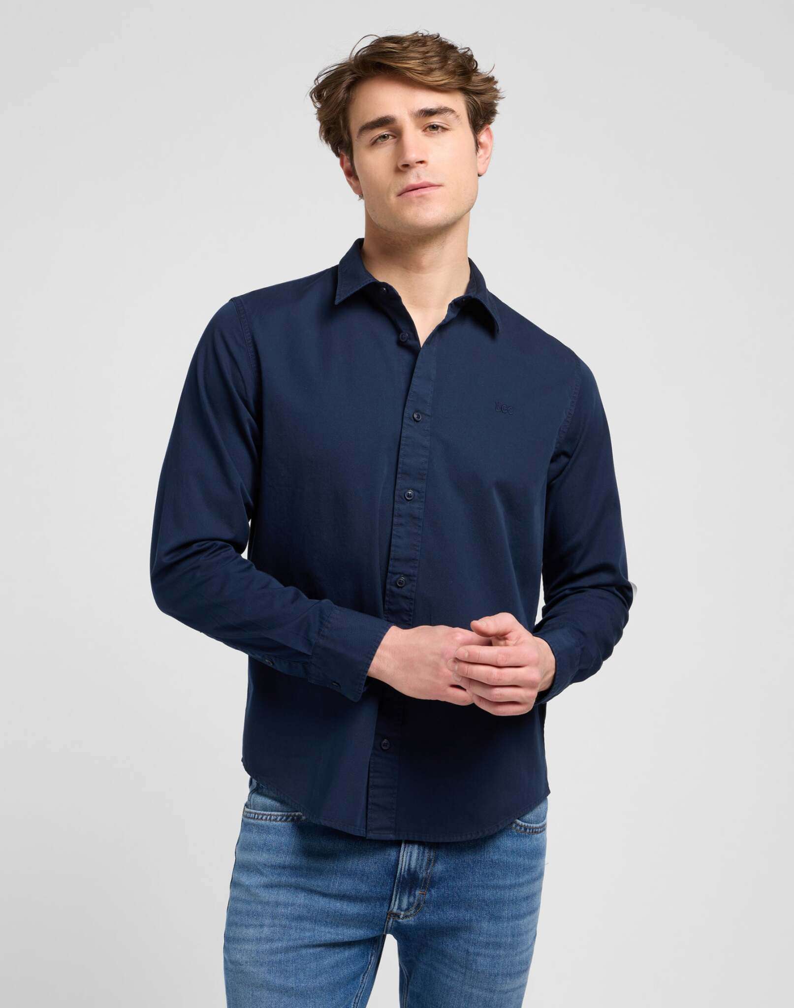 Patch Shirt in Rivet Navy Shirts Lee
