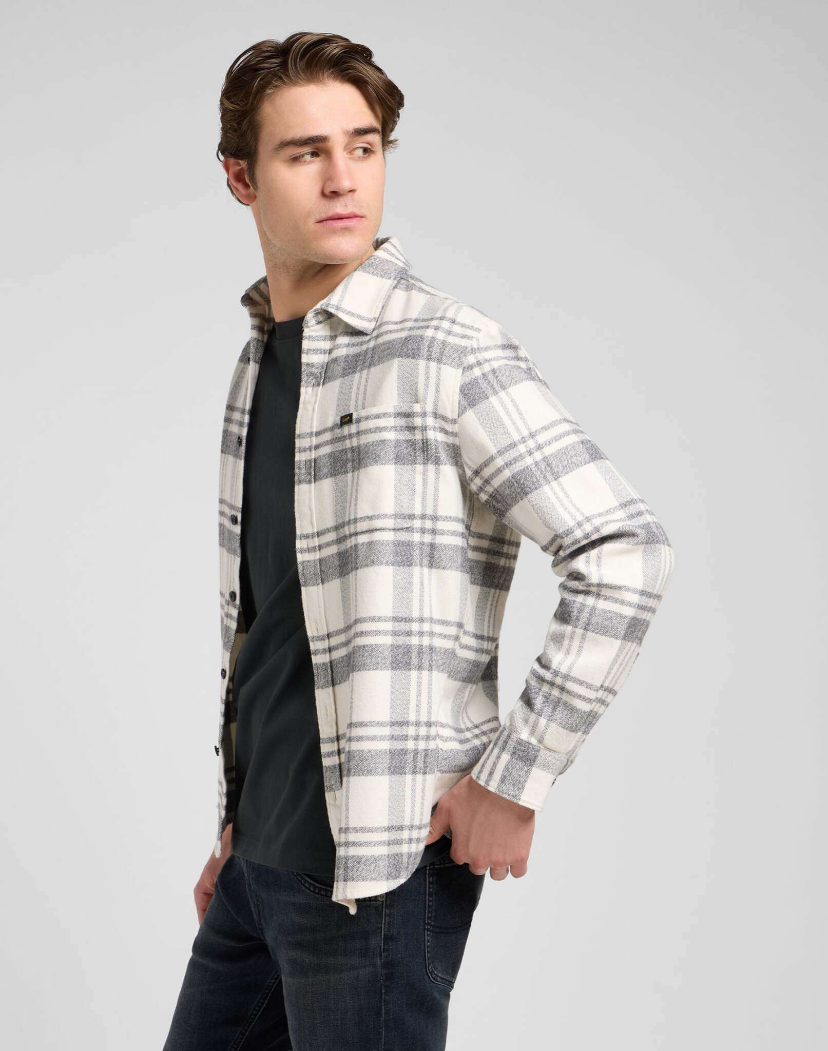 Mercantile Shirt in Painter Gray Jaspe Plaid Shirts Lee