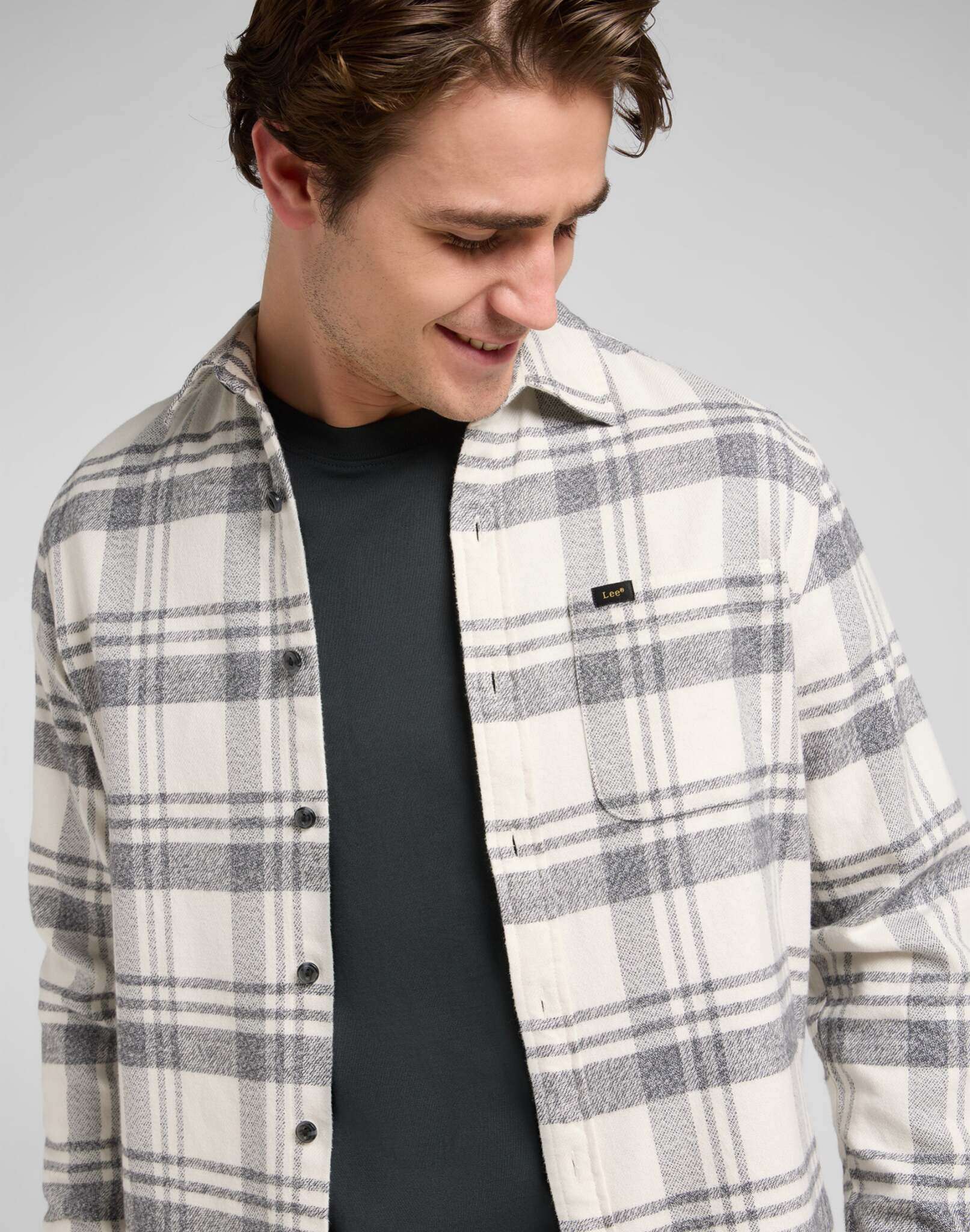 Mercantile Shirt in Painter Gray Jaspe Plaid Shirts Lee