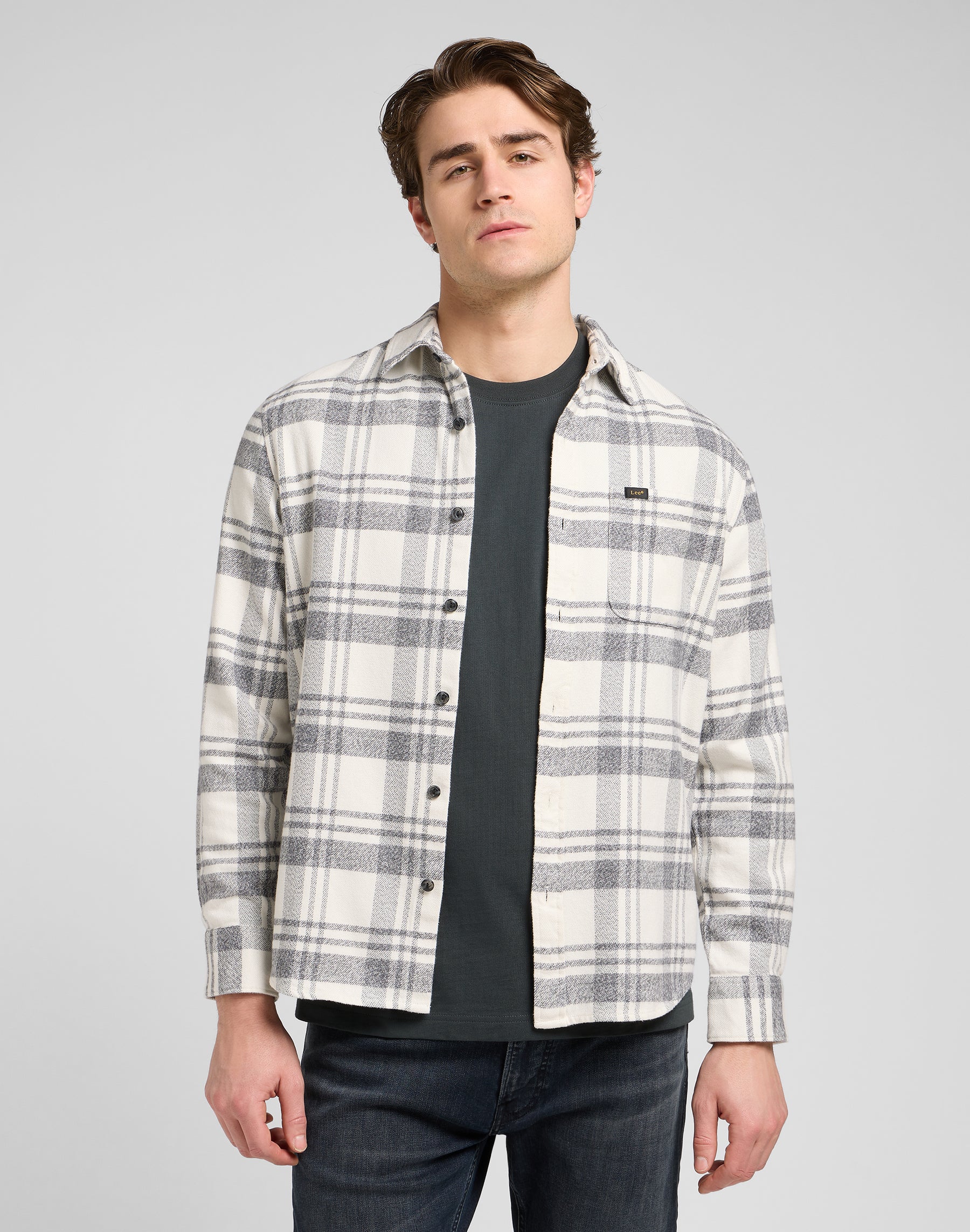 Mercantile Shirt in Painter Gray Jaspe Plaid Shirts Lee