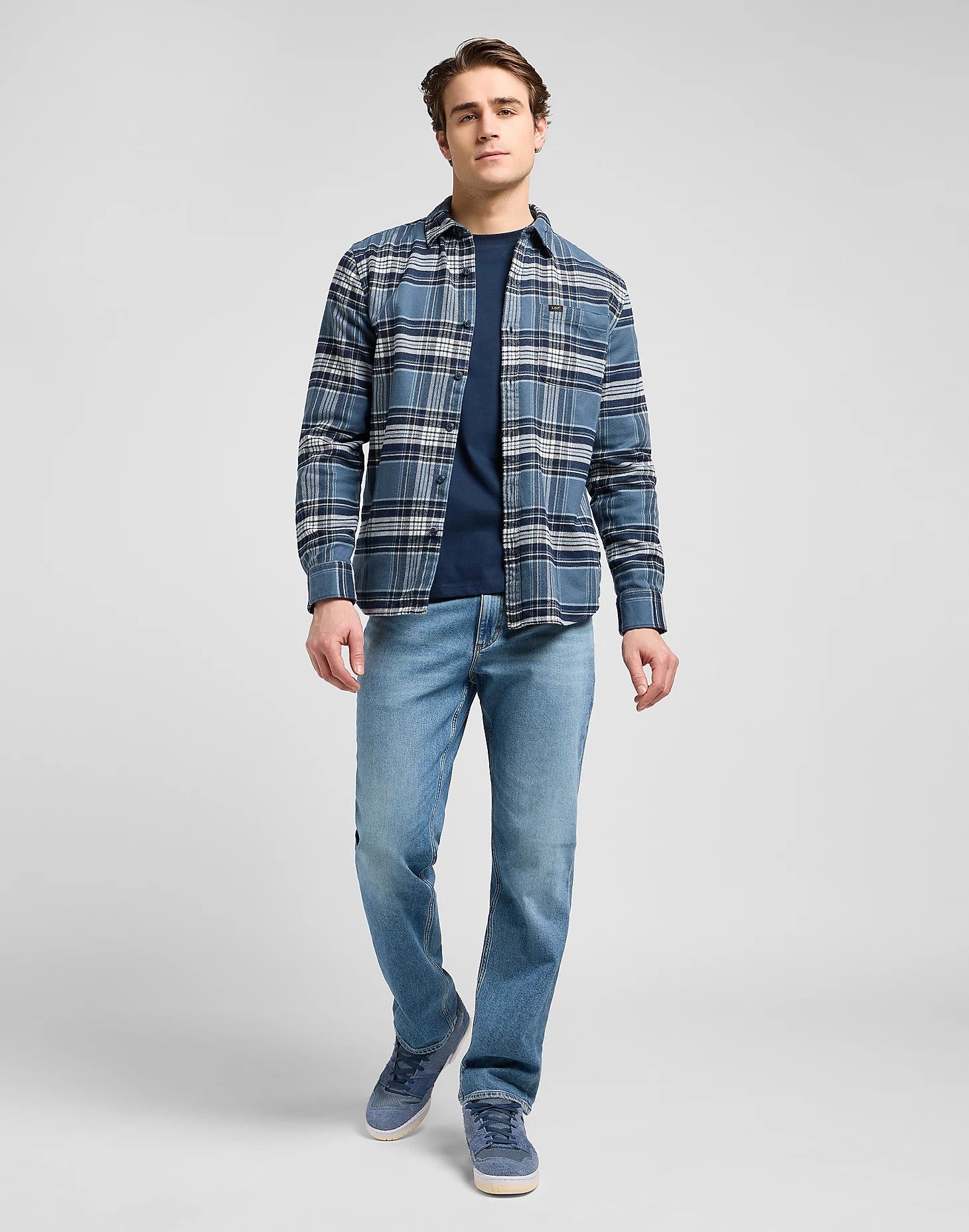 Mercantile Shirt in Vintage Blue Plaid