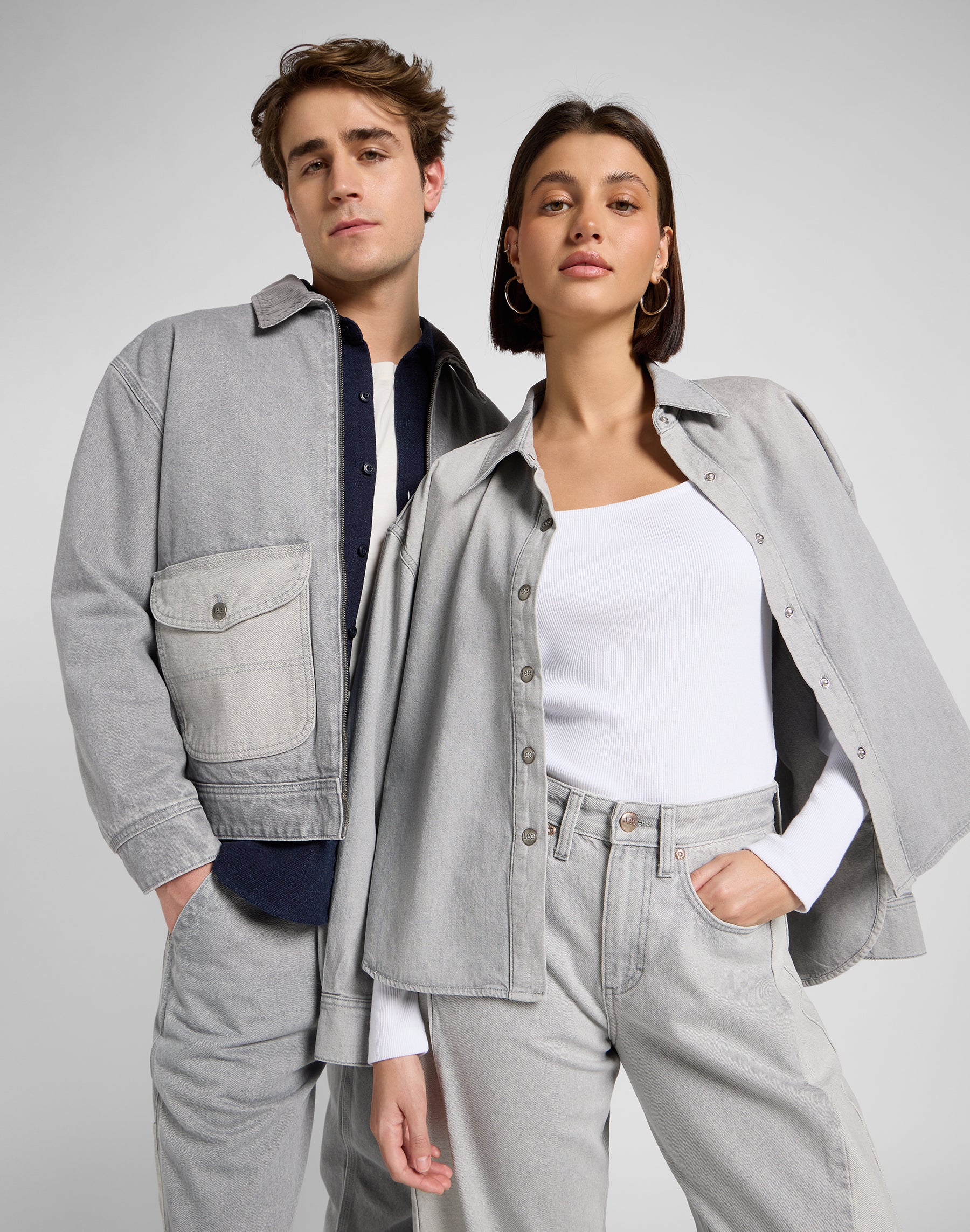 Slouchy Str Carpenter in Gemini Grey Jeans Lee