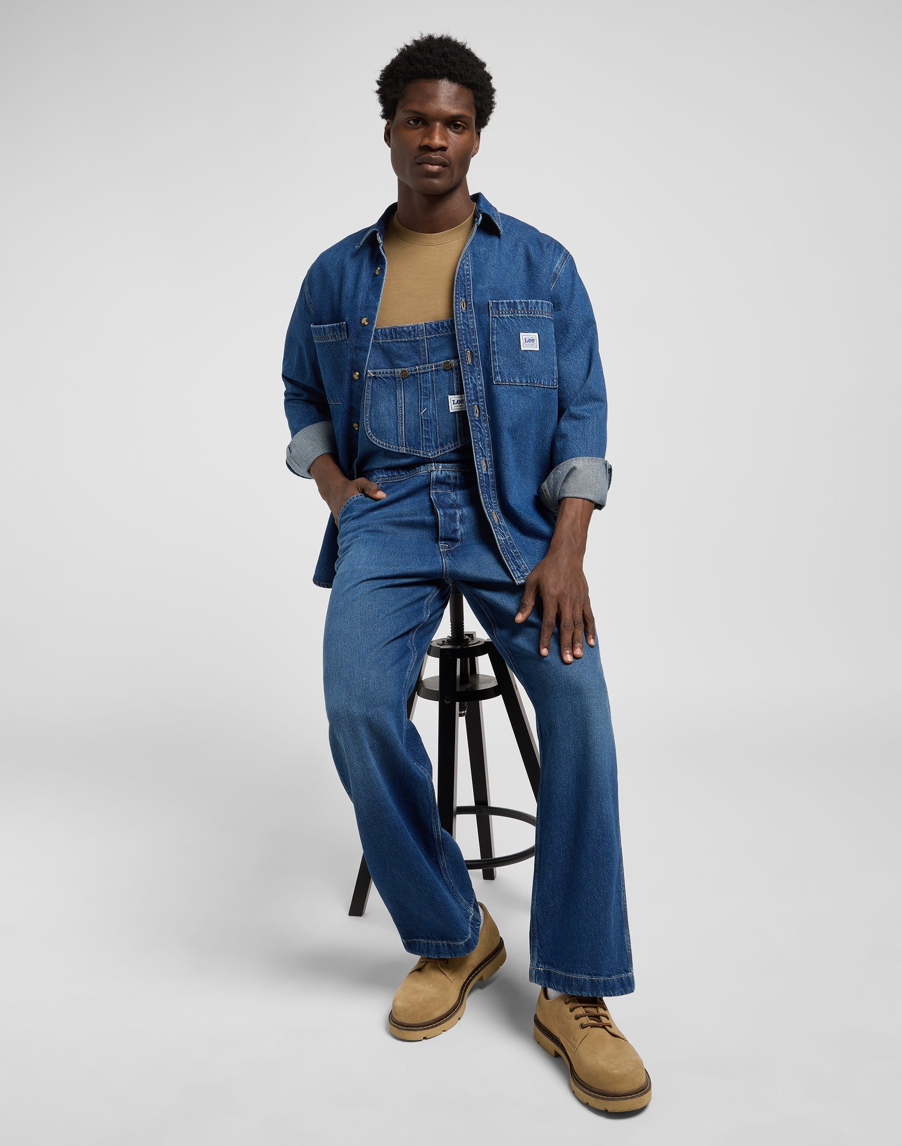 Lee Bib in Bash Indigo Overall Lee