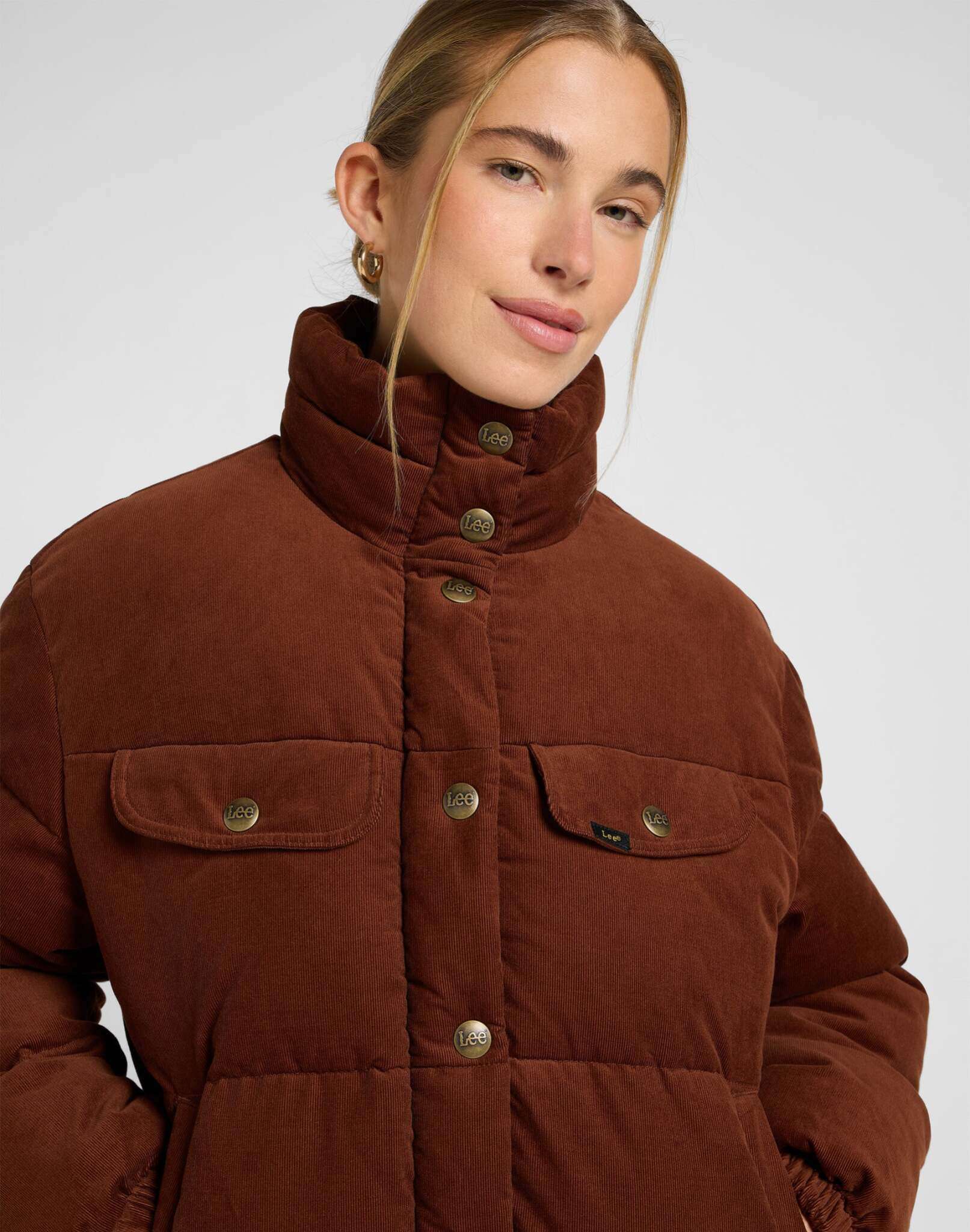 Rider Puffer Jacket in Luxe Brown Jackets Lee