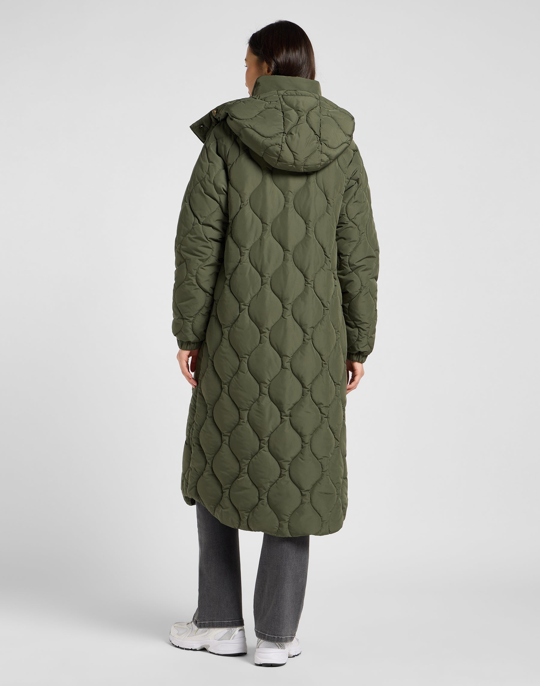 Long Puffer in Oak Moss Jackets Lee
