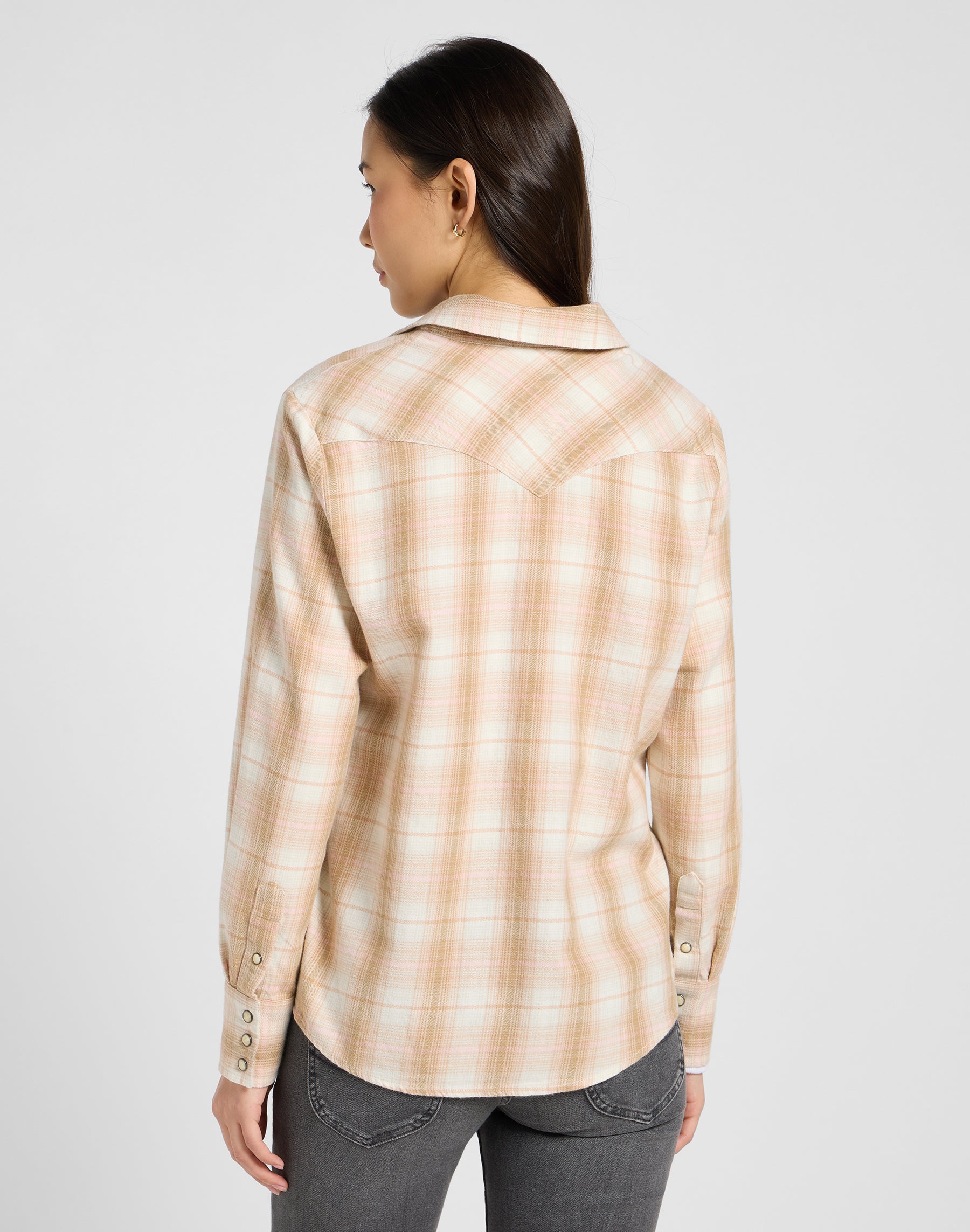 Regular Western Shirt in Khaki Plaid Shirts Lee