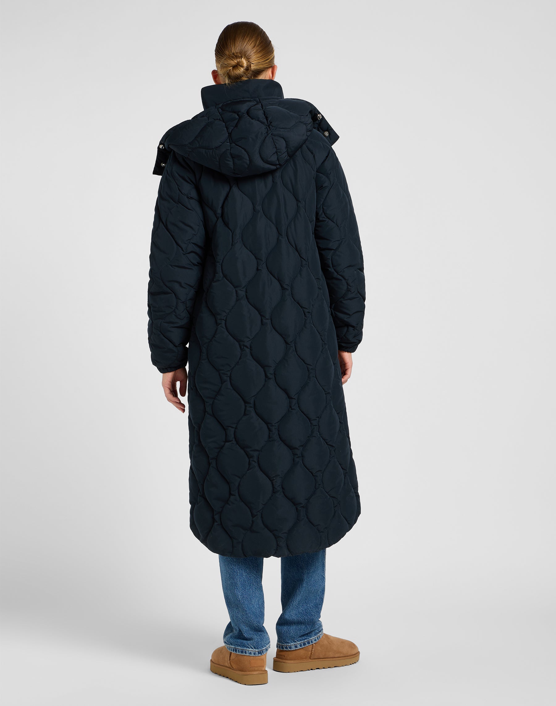 Long Puffer in Unionall Black Jackets Lee
