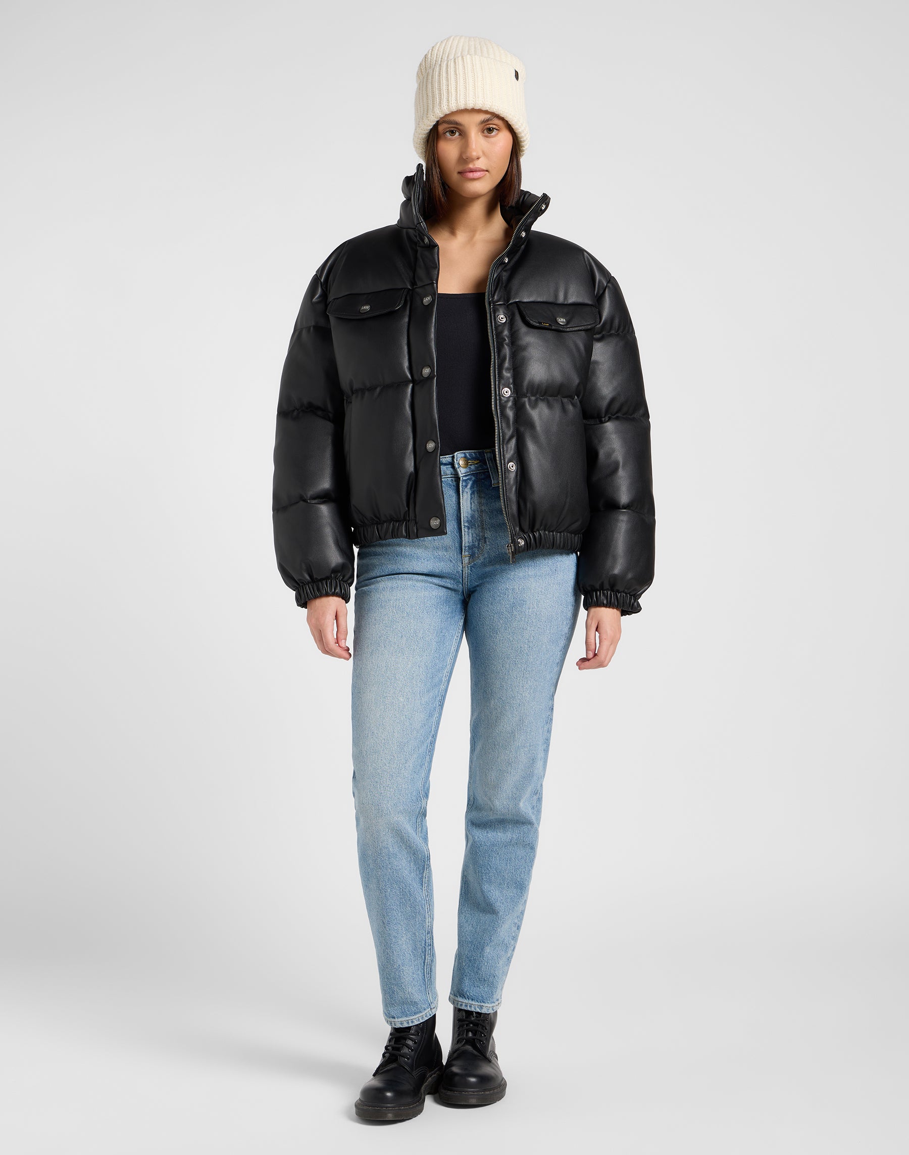 Rider Puffer Jacket in Unionall Black Jackets Lee
