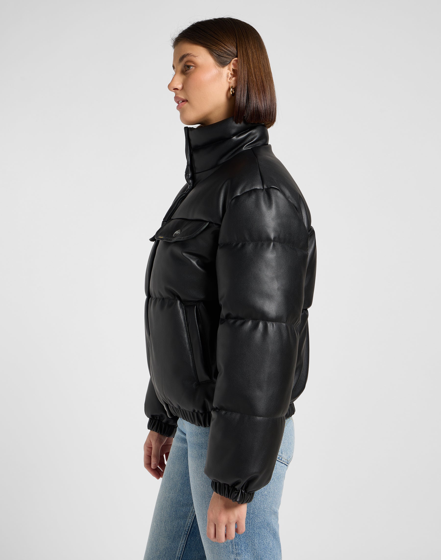 Rider Puffer Jacket in Unionall Black Jackets Lee