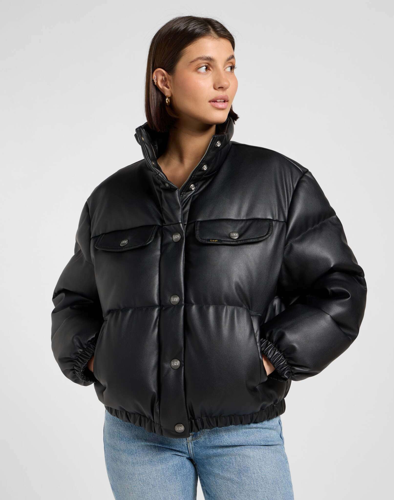 Rider Puffer Jacket in Unionall Black Jackets Lee