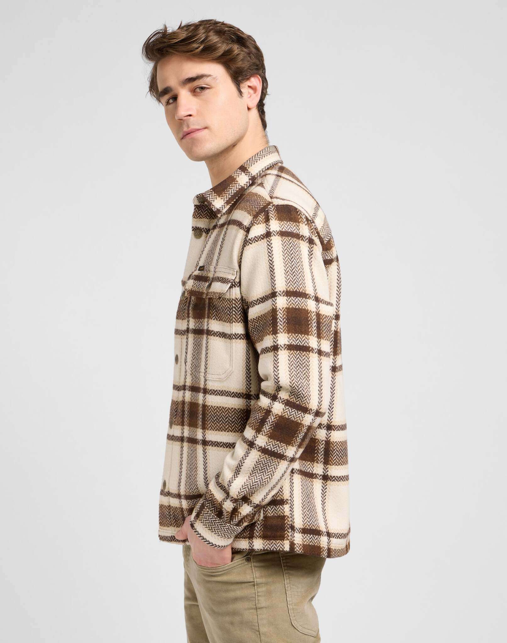 Relaxed Overshirt in Arabica Plaid Shirts Lee
