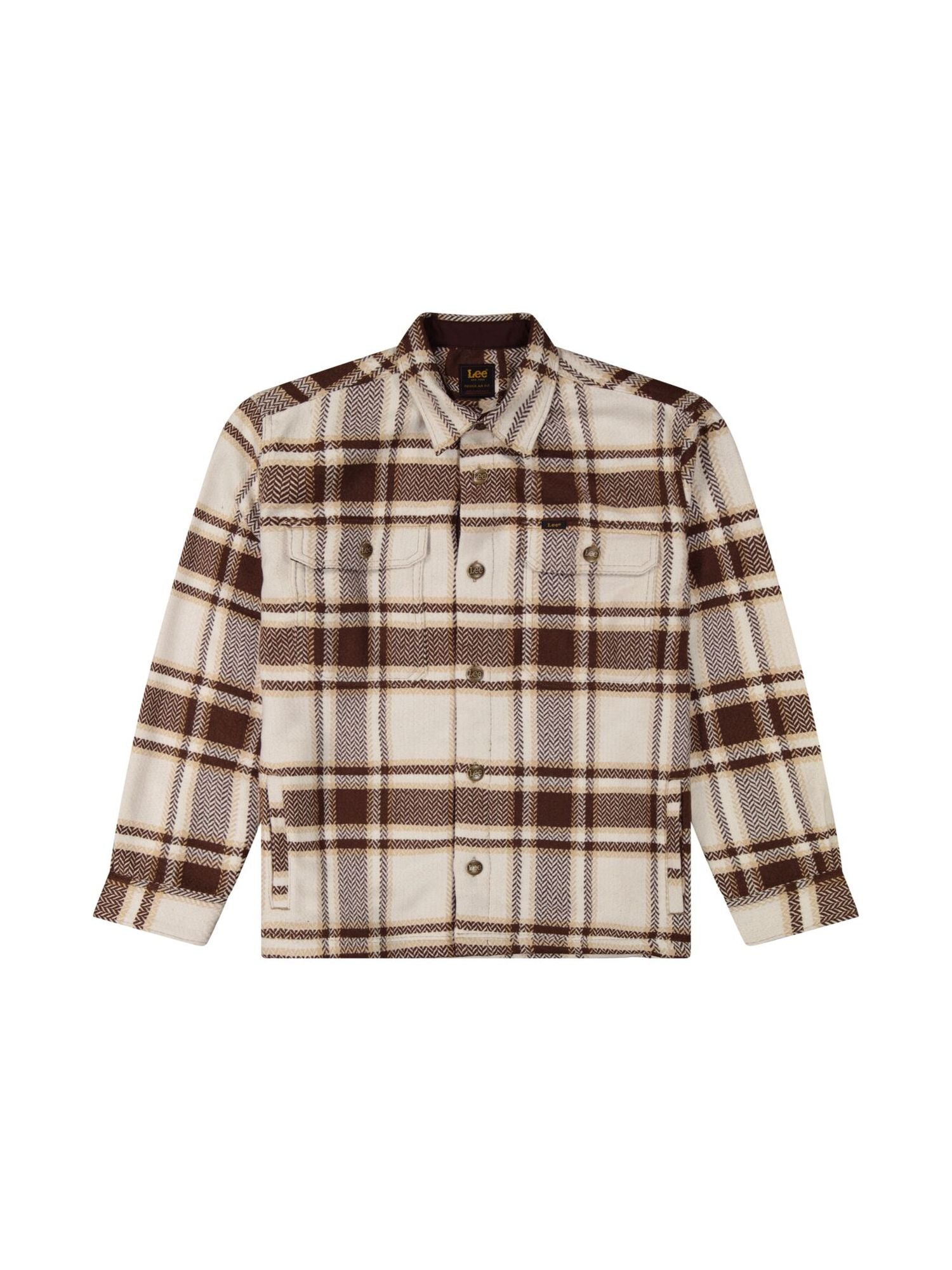 Relaxed overshirt in arabica plaid