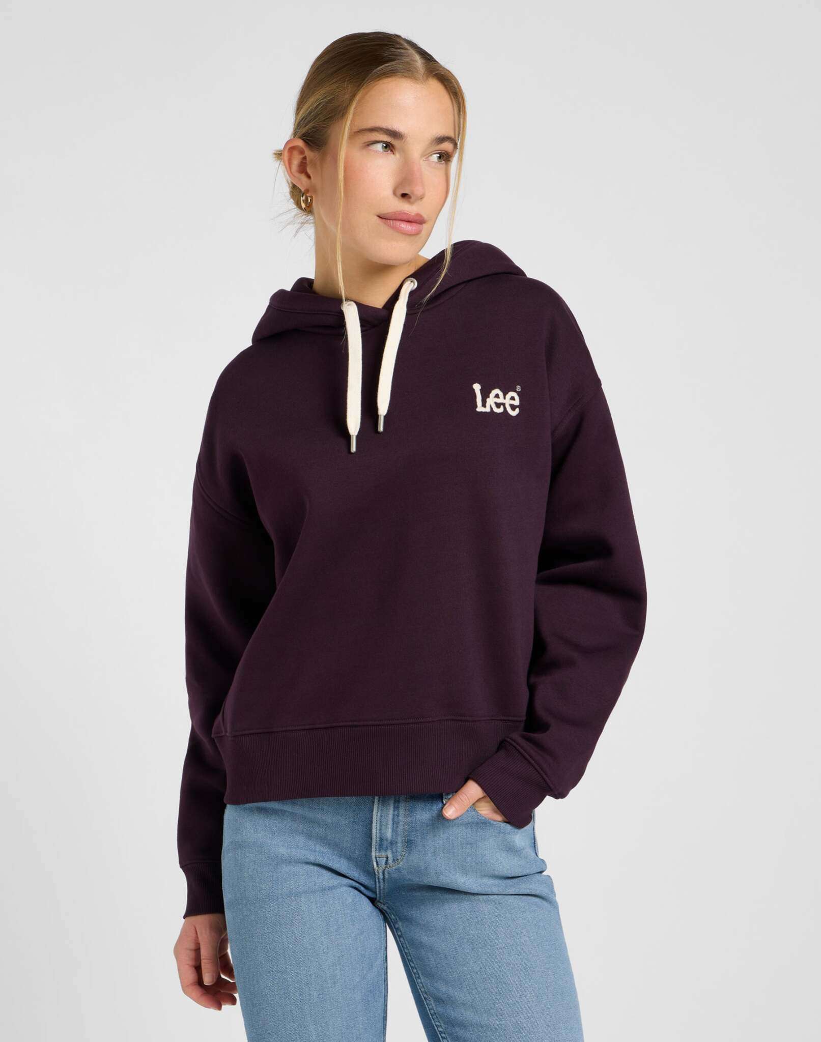 Essential Hoodie in Deep Wine Hoodie Lee