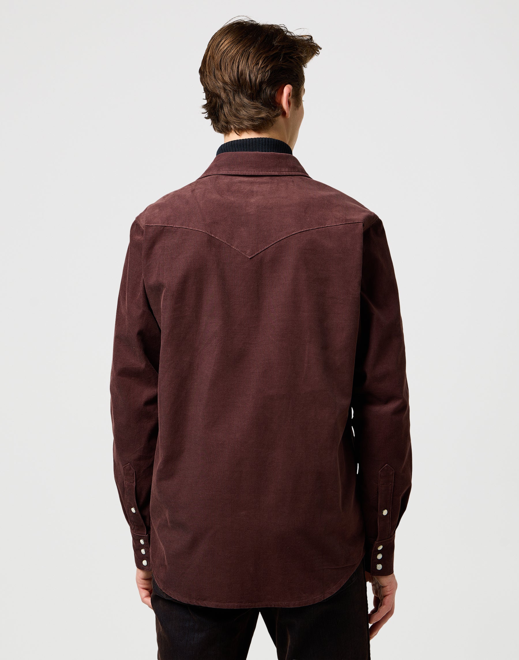 Western Cord Shirt in Mahogany Shirts Wrangler