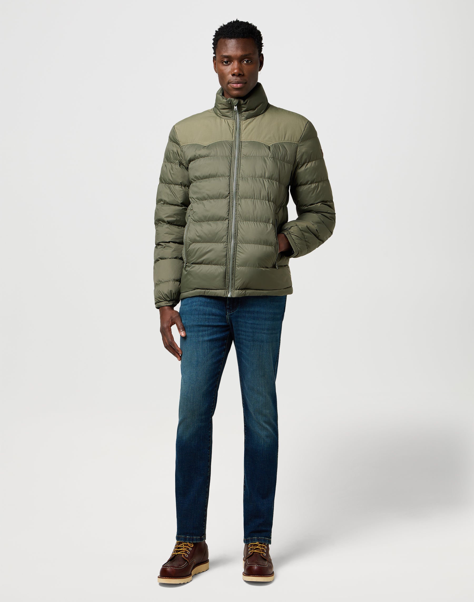 Packable Puffer in Dusty Olive Jackets Wrangler