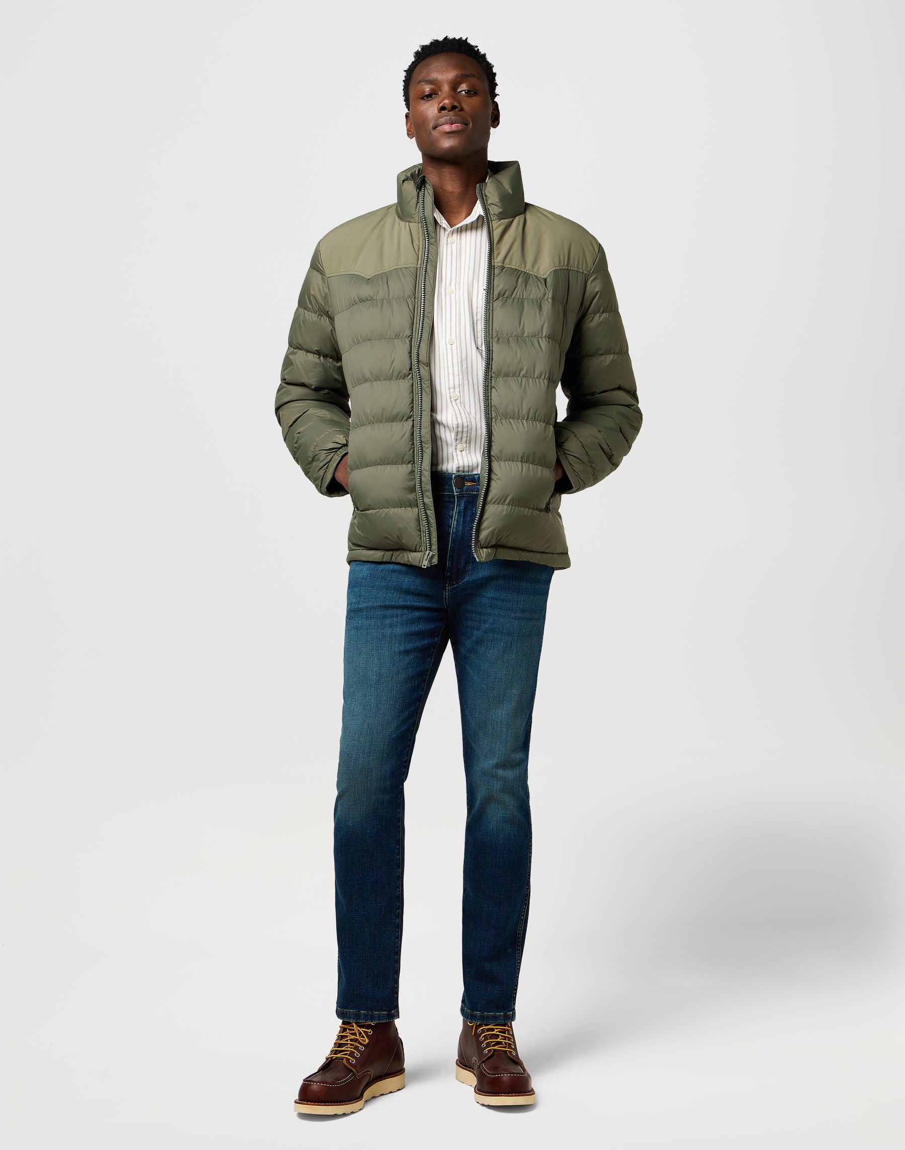 Packable Puffer in Dusty Olive Jackets Wrangler