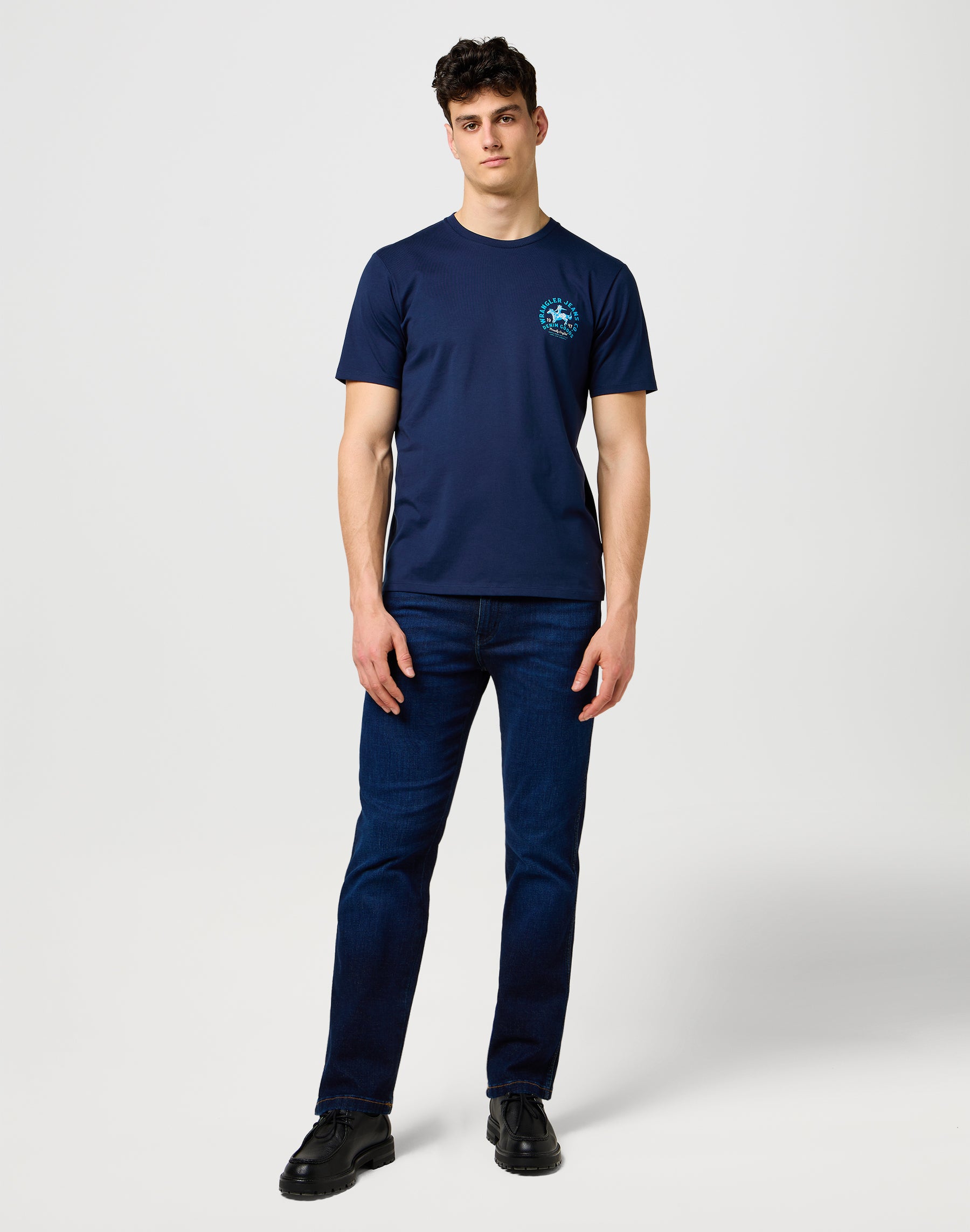 Small Graphic Tee in Navy T-Shirts Wrangler