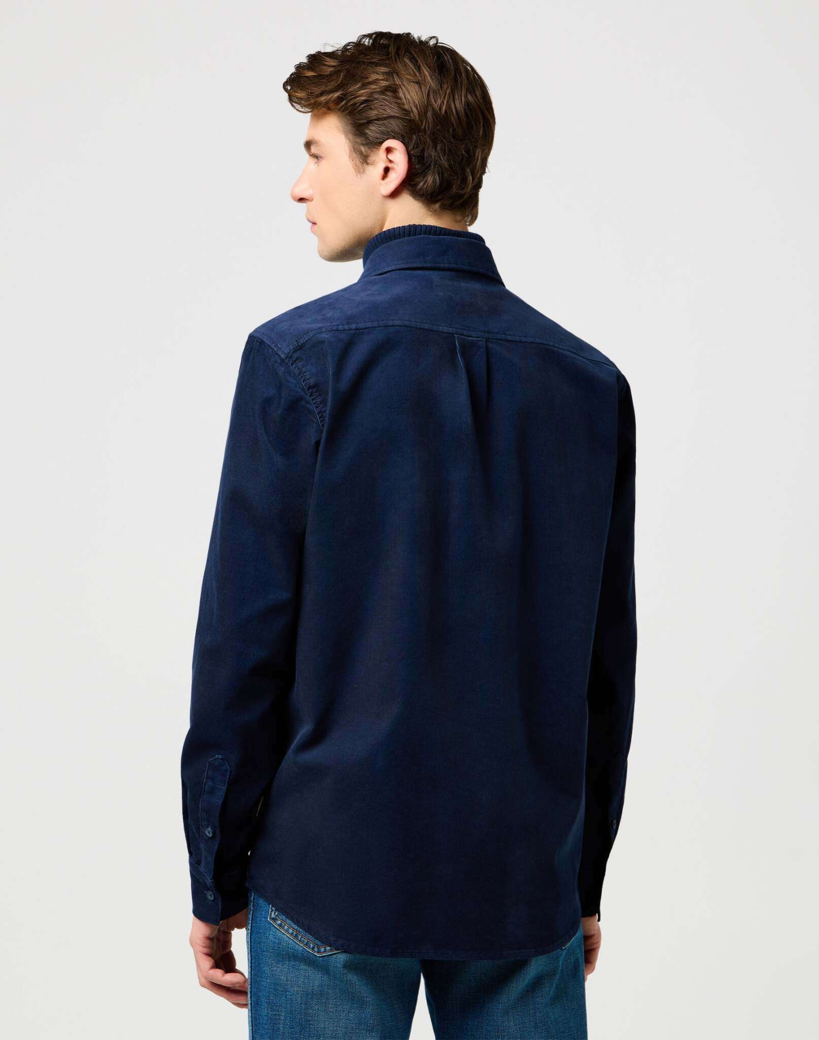 1 Pkt Corduroy Shirt in Navy Shirts Wrangler